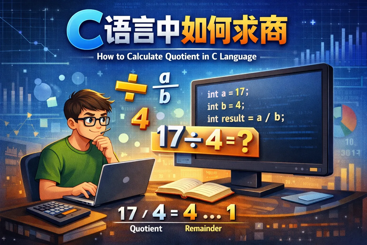 c语言中如何求商