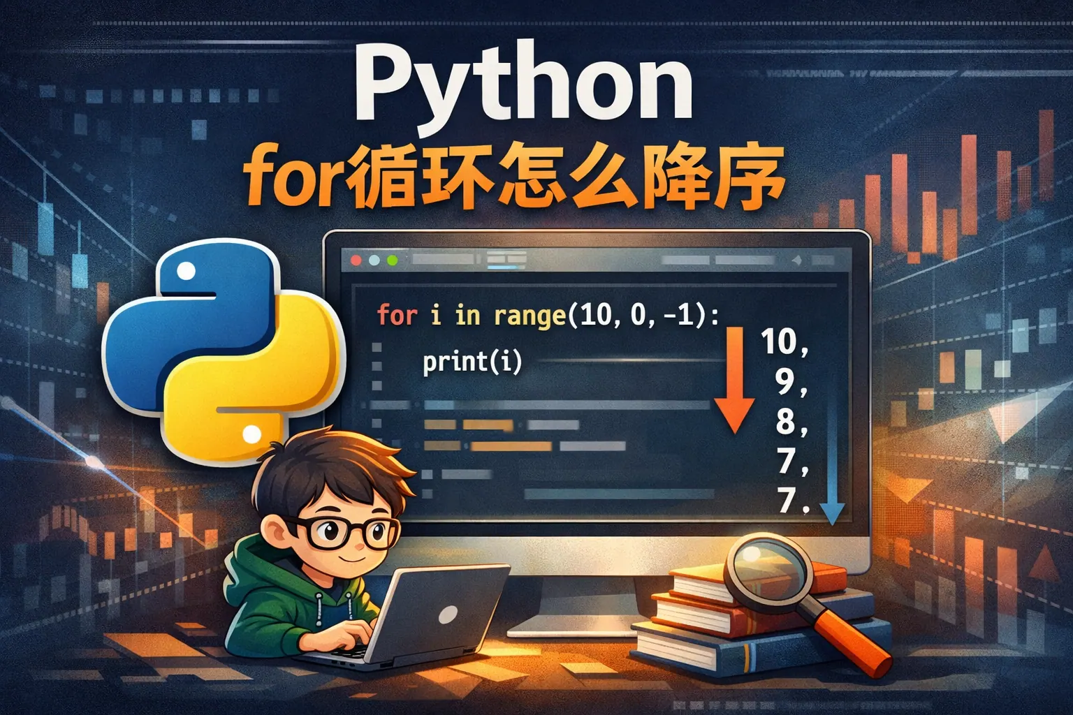 python for循环怎么降序