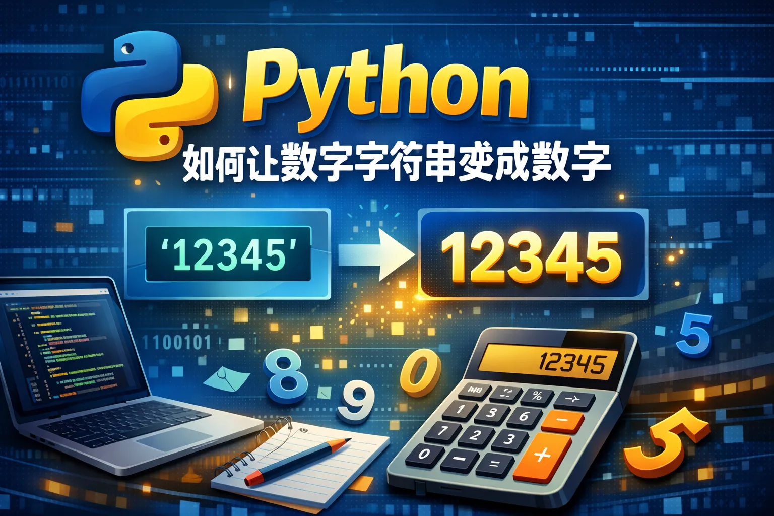 python如何让数字字符串变成数字