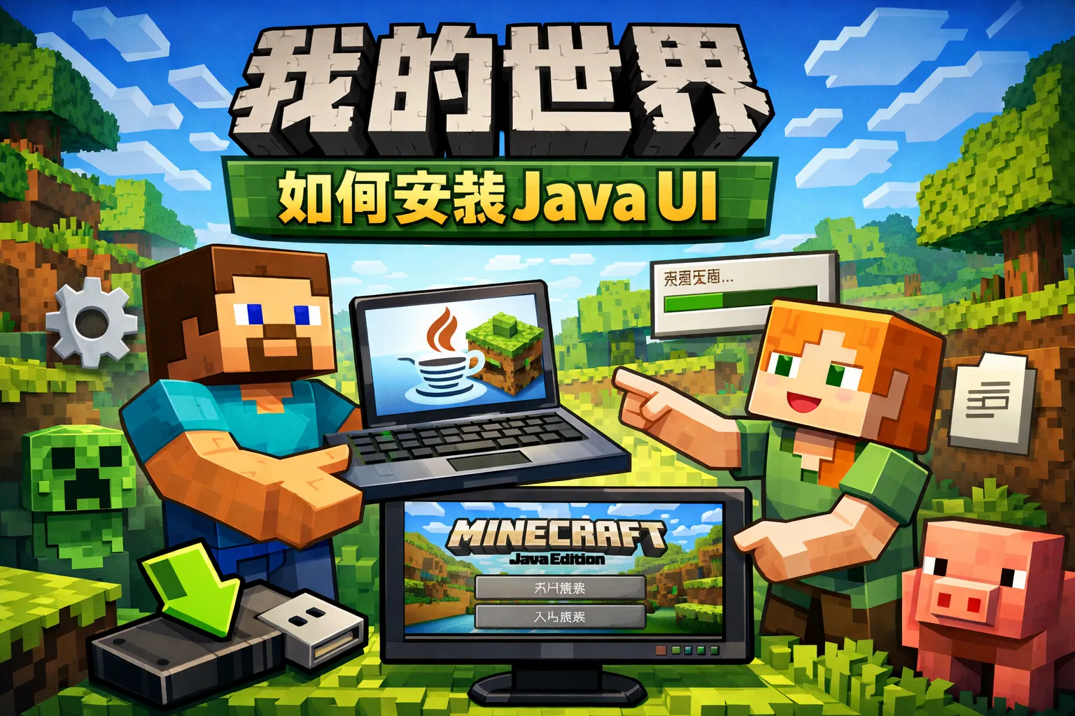 我的世界如何安装java ui