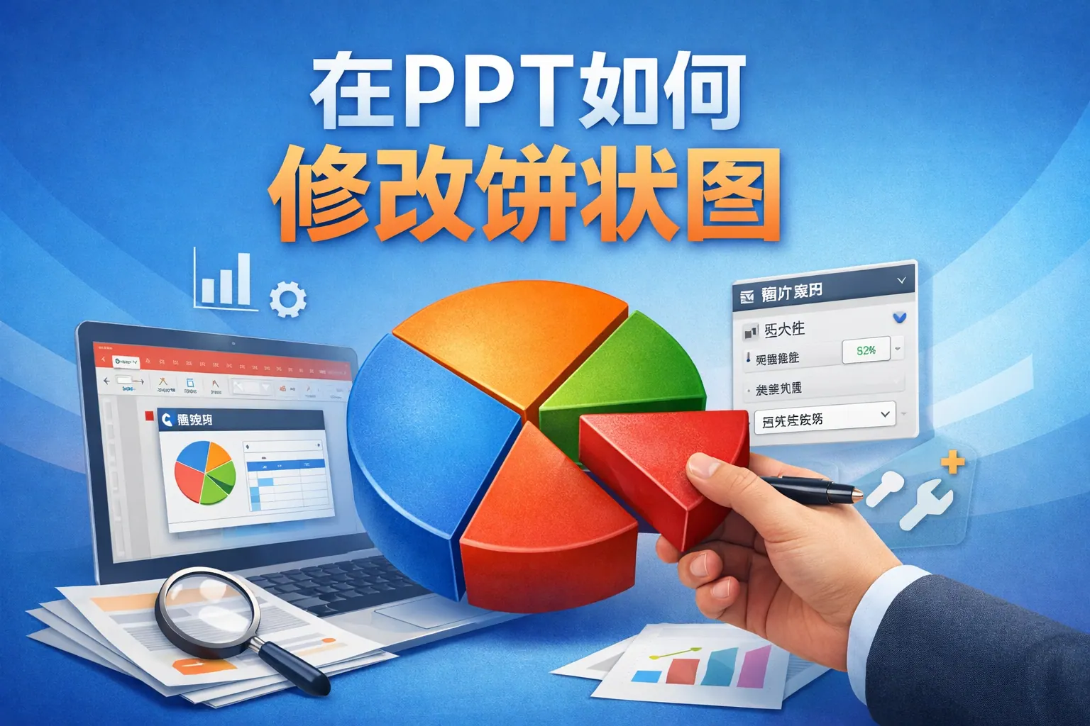 在ppt如何修改饼状图