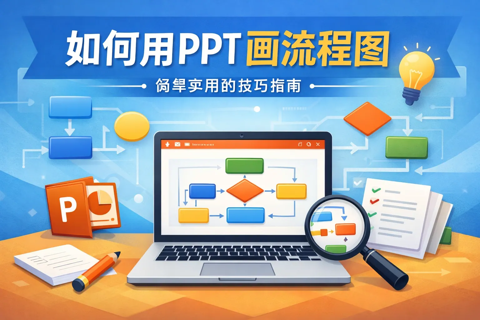 如何用ppt画流程图