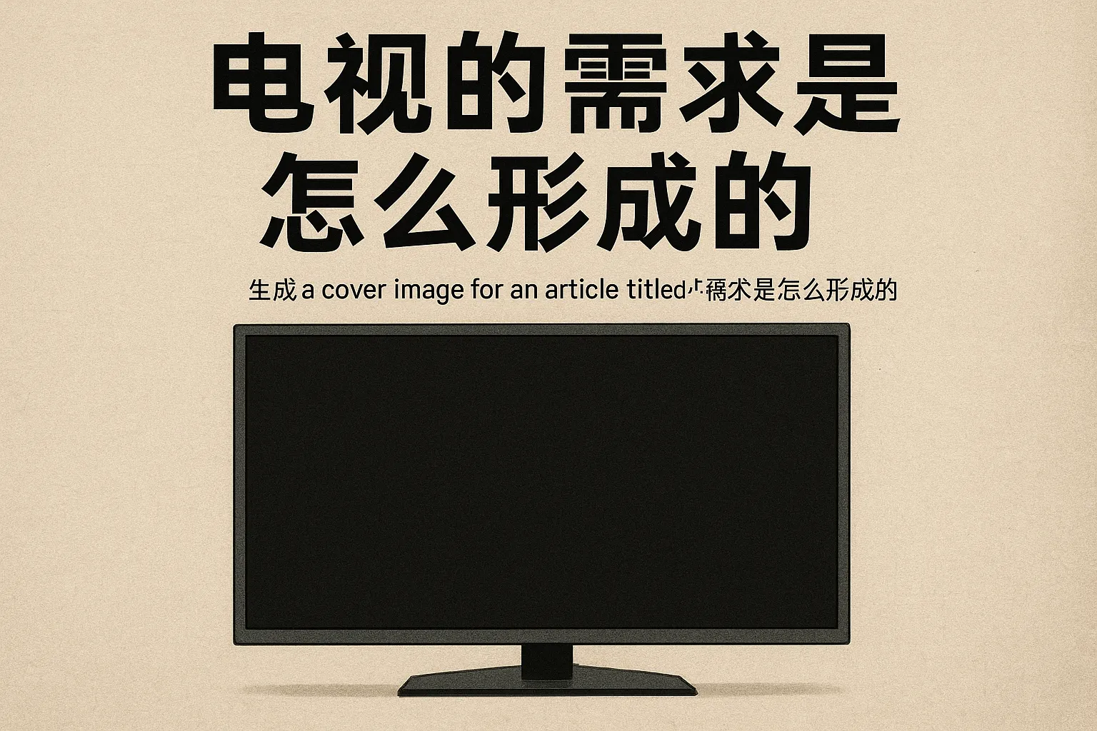 电视的需求是怎么形成的