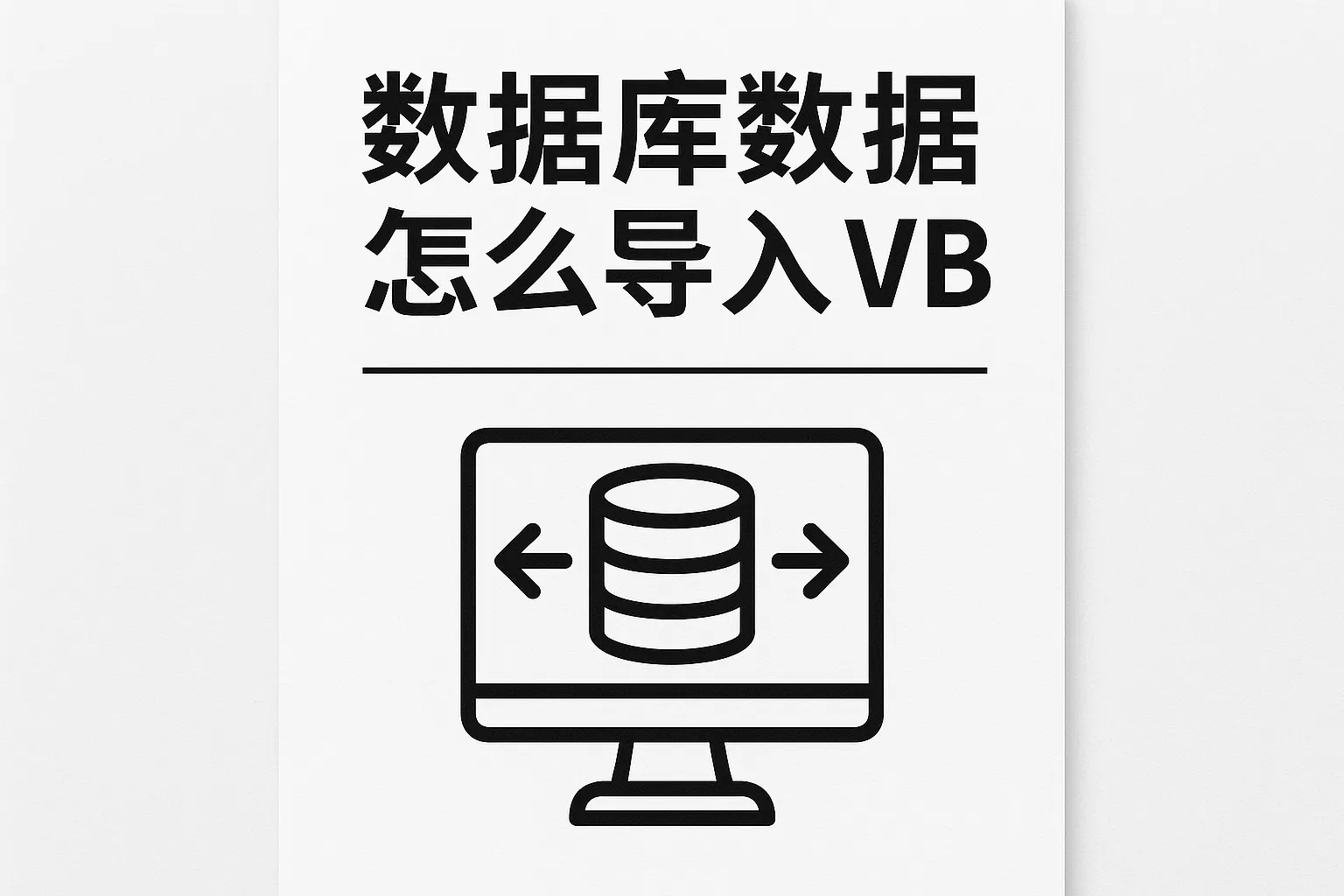 数据库数据怎么导入vb