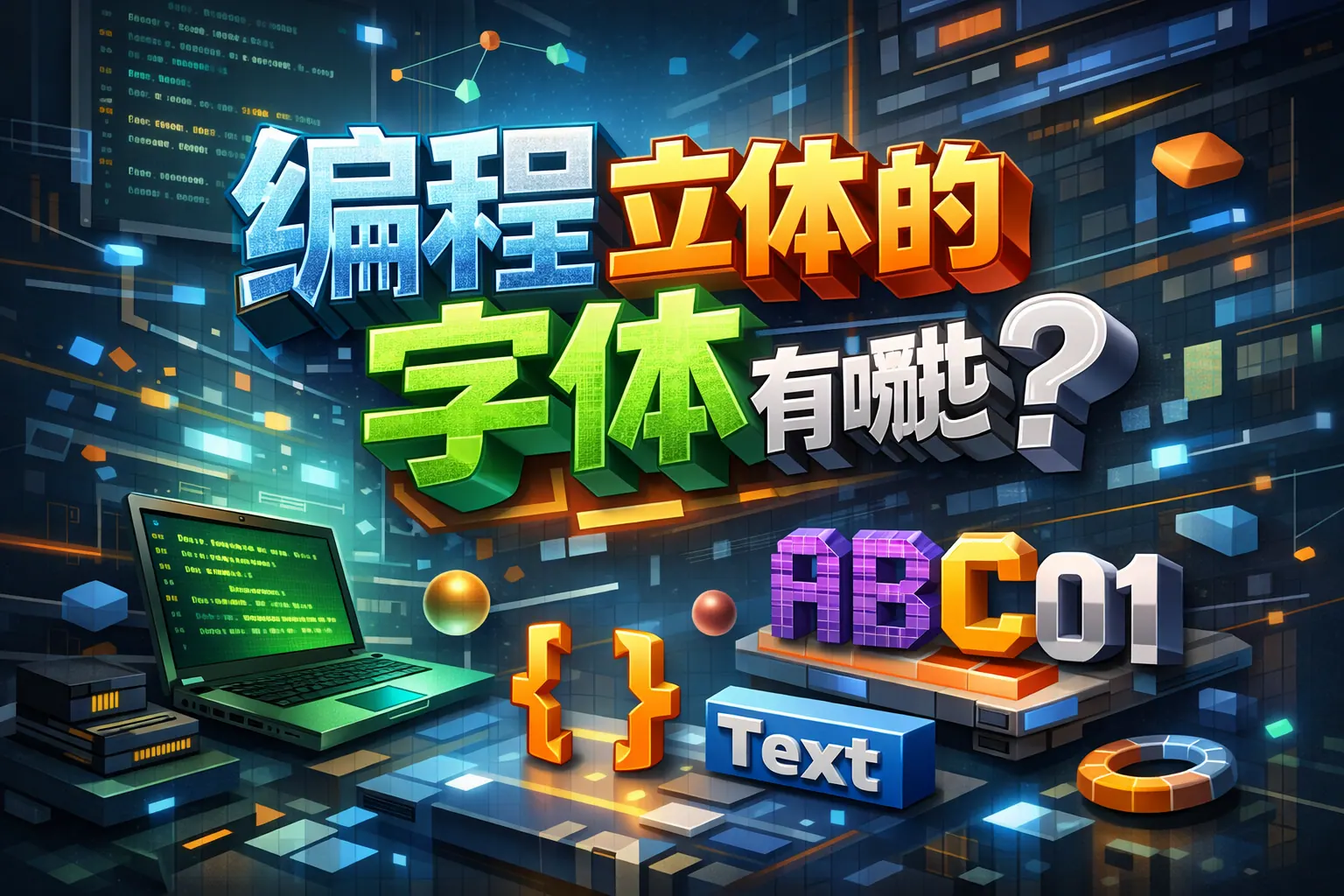 编程立体的字体有哪些