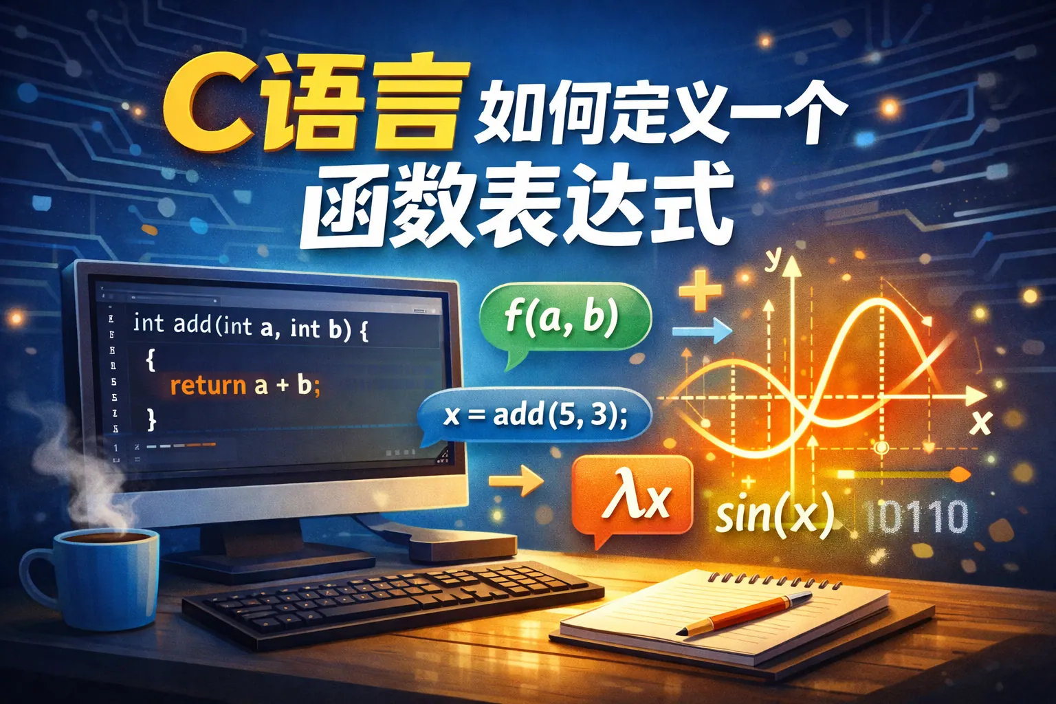 c语言如何定义一个函数表达式