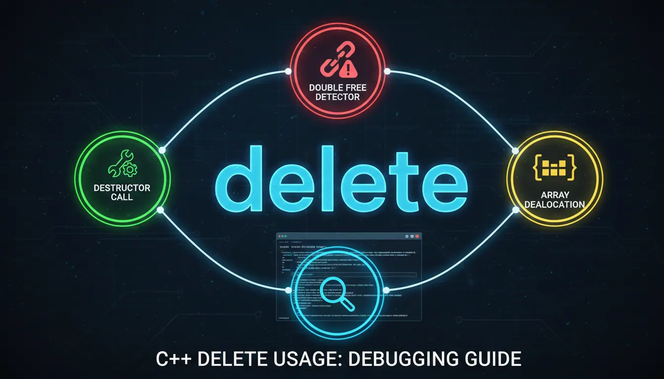 C++ delete 使用怎么判断该不该使用：析构调用、重复释放和数组释放的调试思路