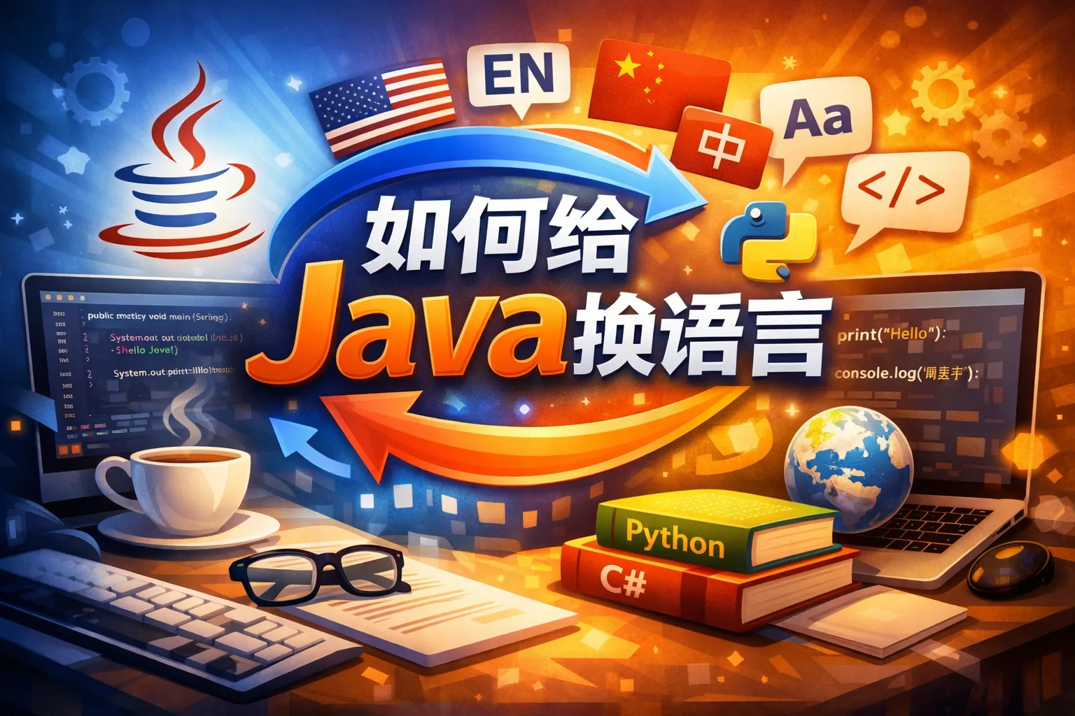 如何给java换语言