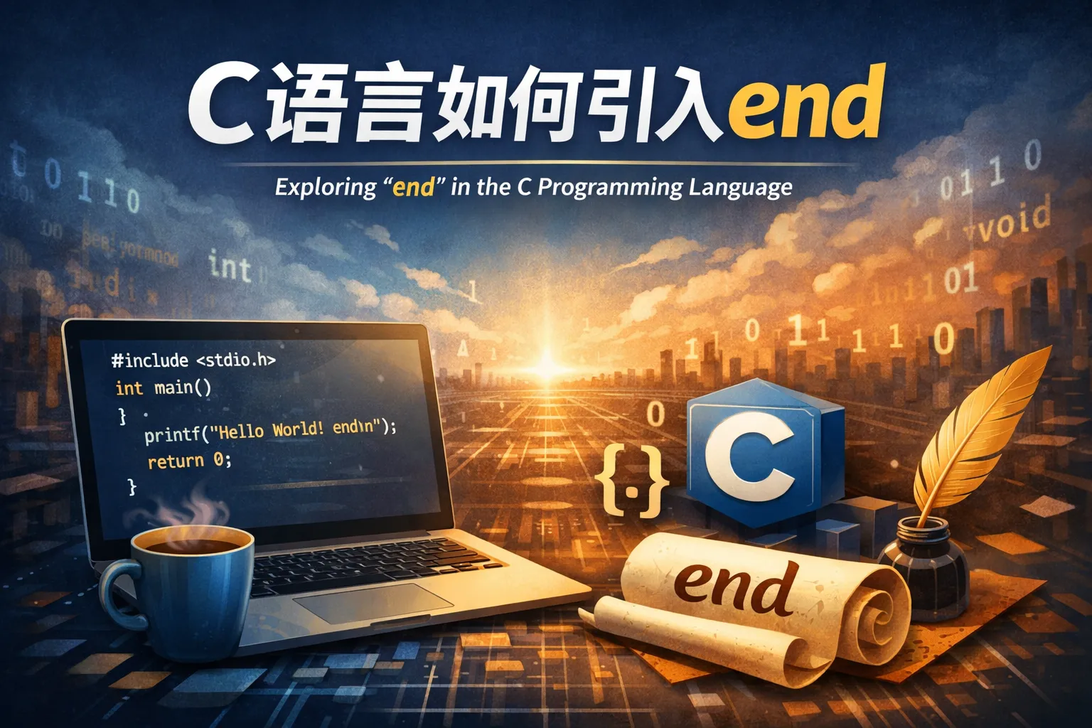 c语言如何引入end