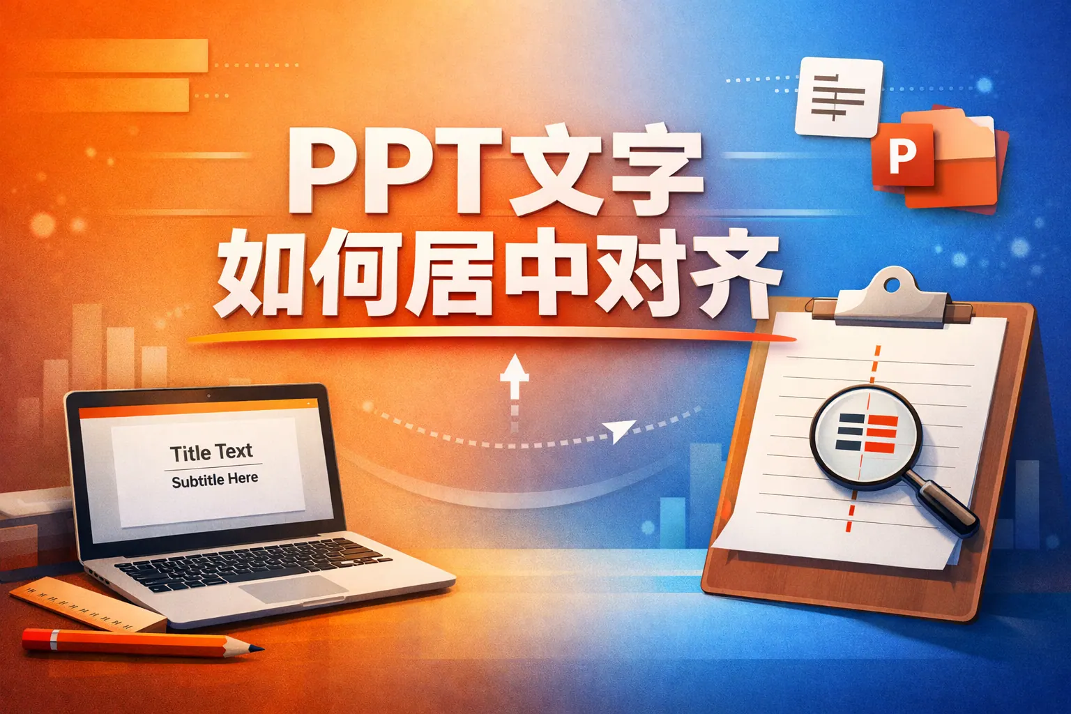 ppt文字如何居中对齐