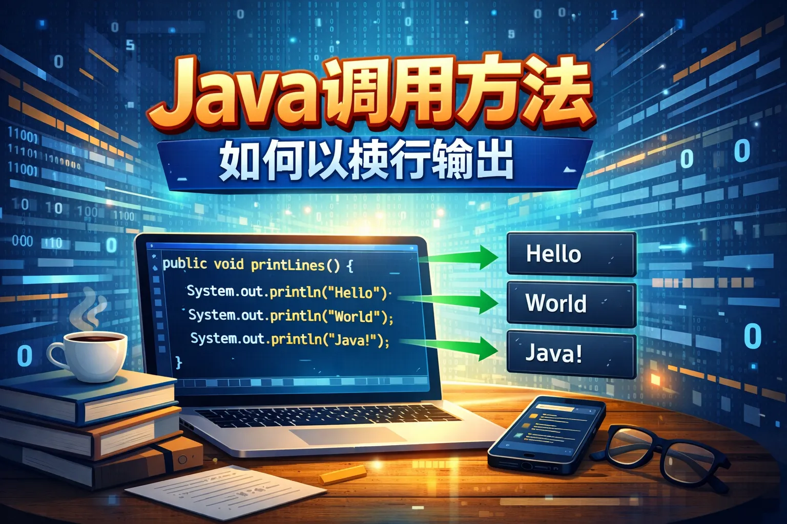 Java调用方法如何以换行输出