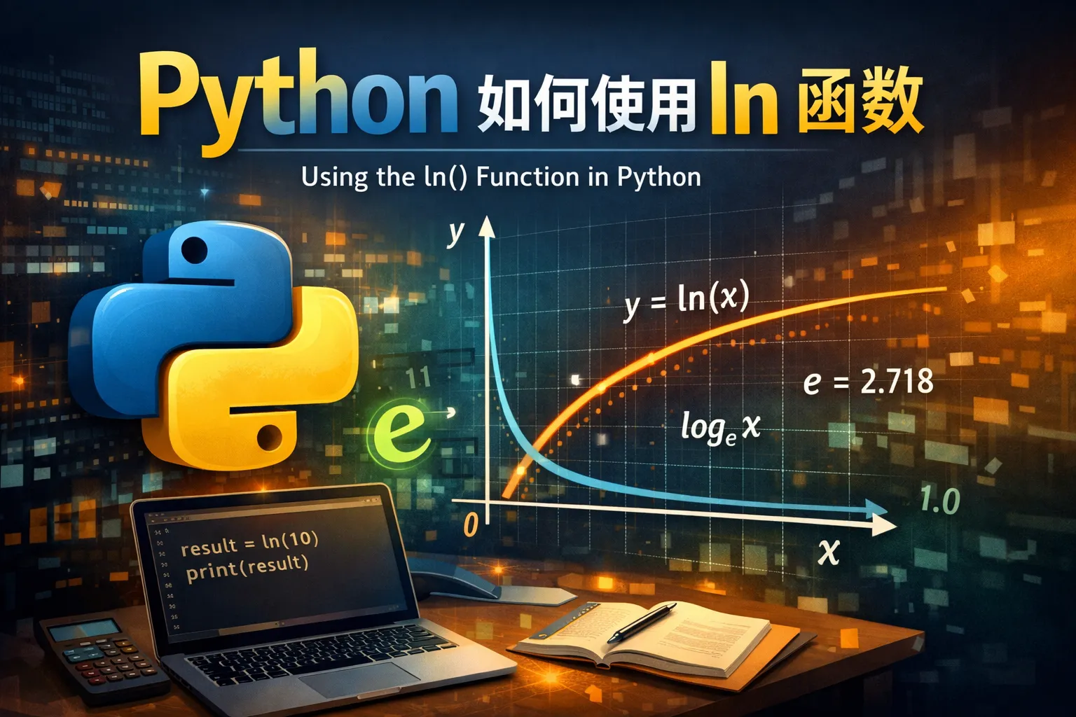 python如何使用ln函数