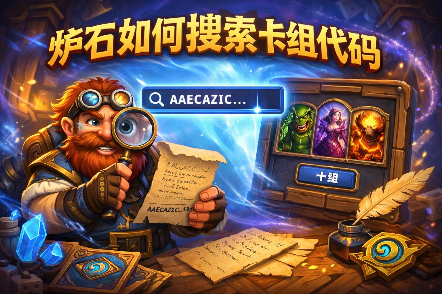 炉石如何搜索卡组代码