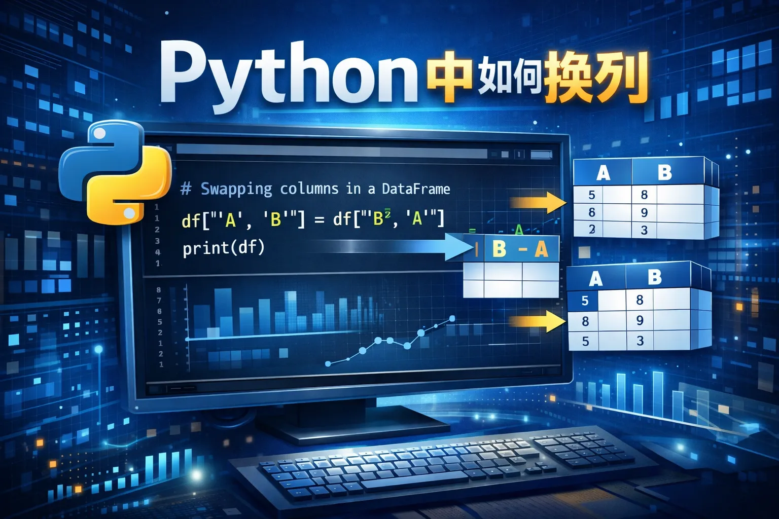 python中如何换列