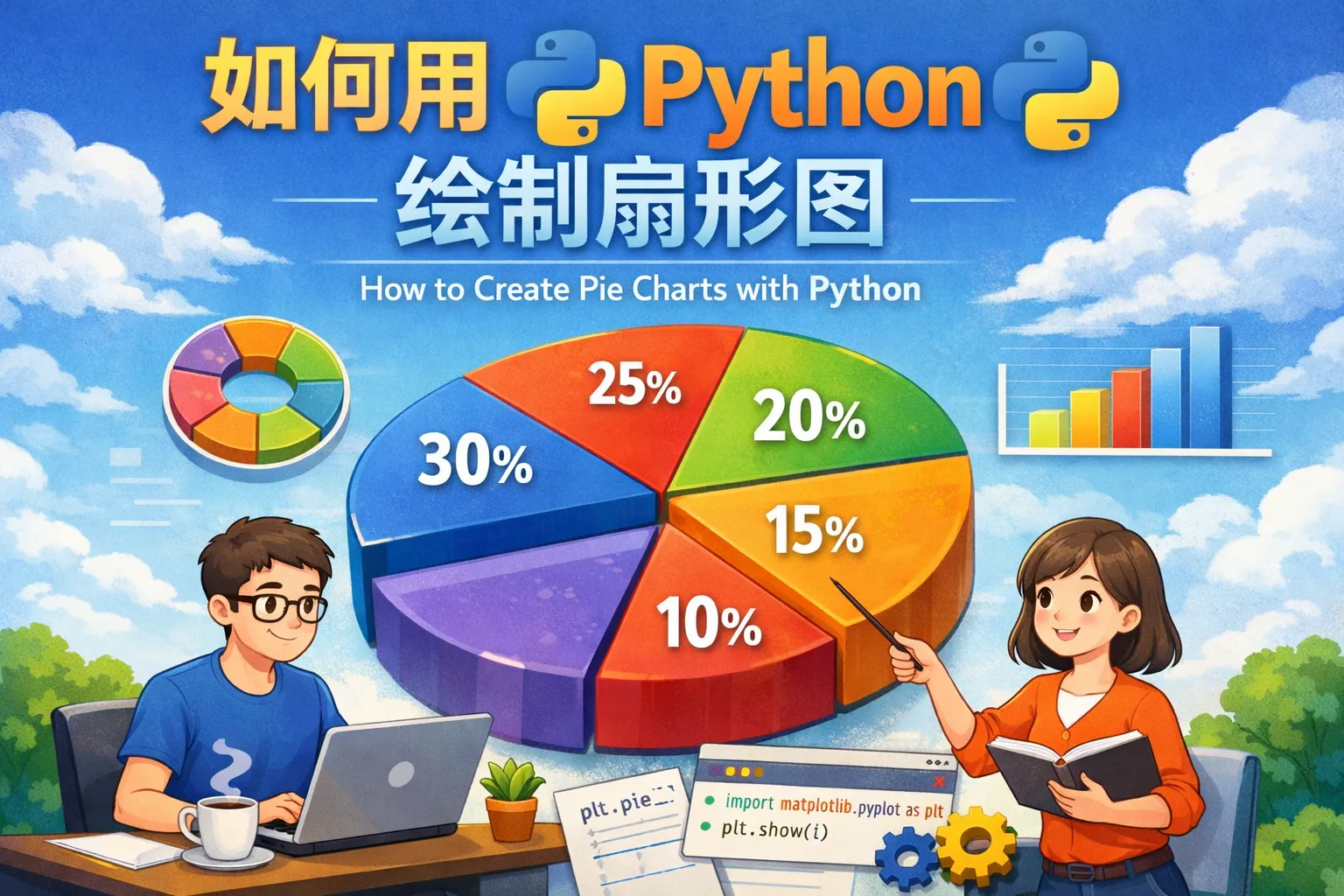 如何用python绘制扇形图