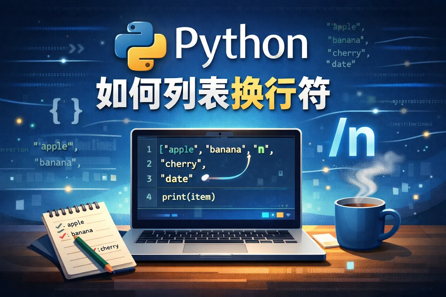 python如何列表换行符