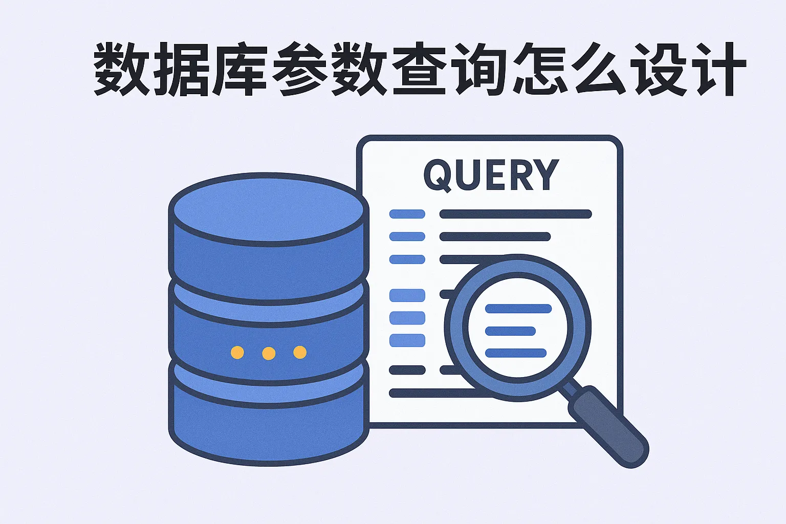 数据库参数查询怎么设计
