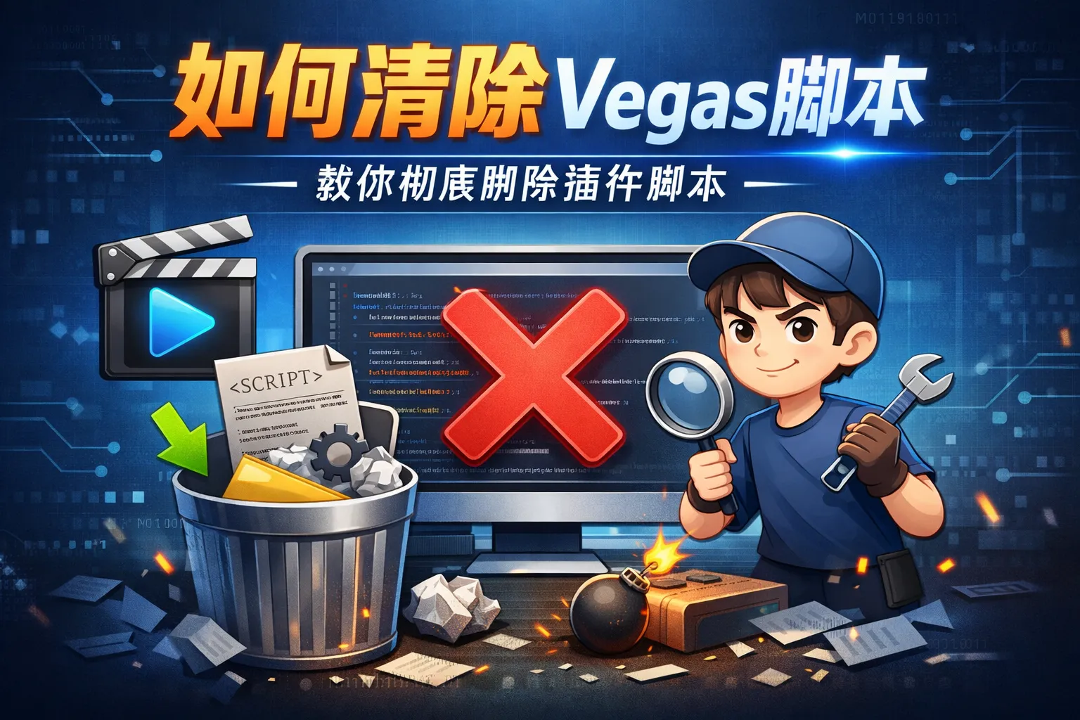 如何清除vegas脚本