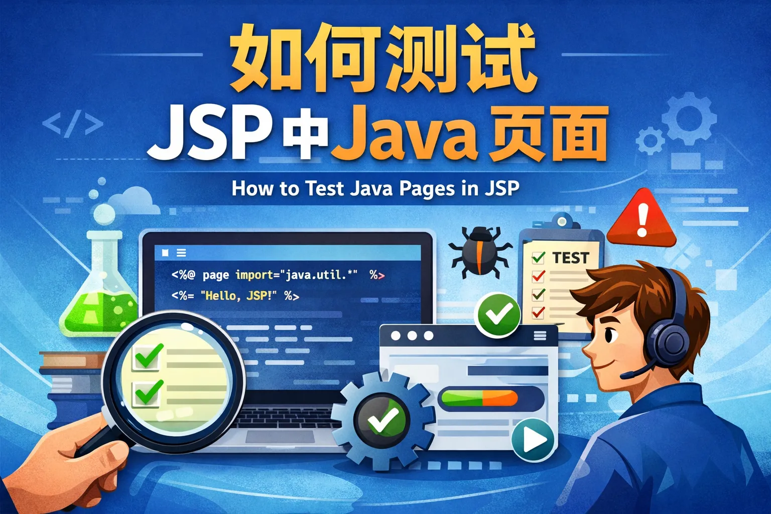 如何测试jsp中java页面