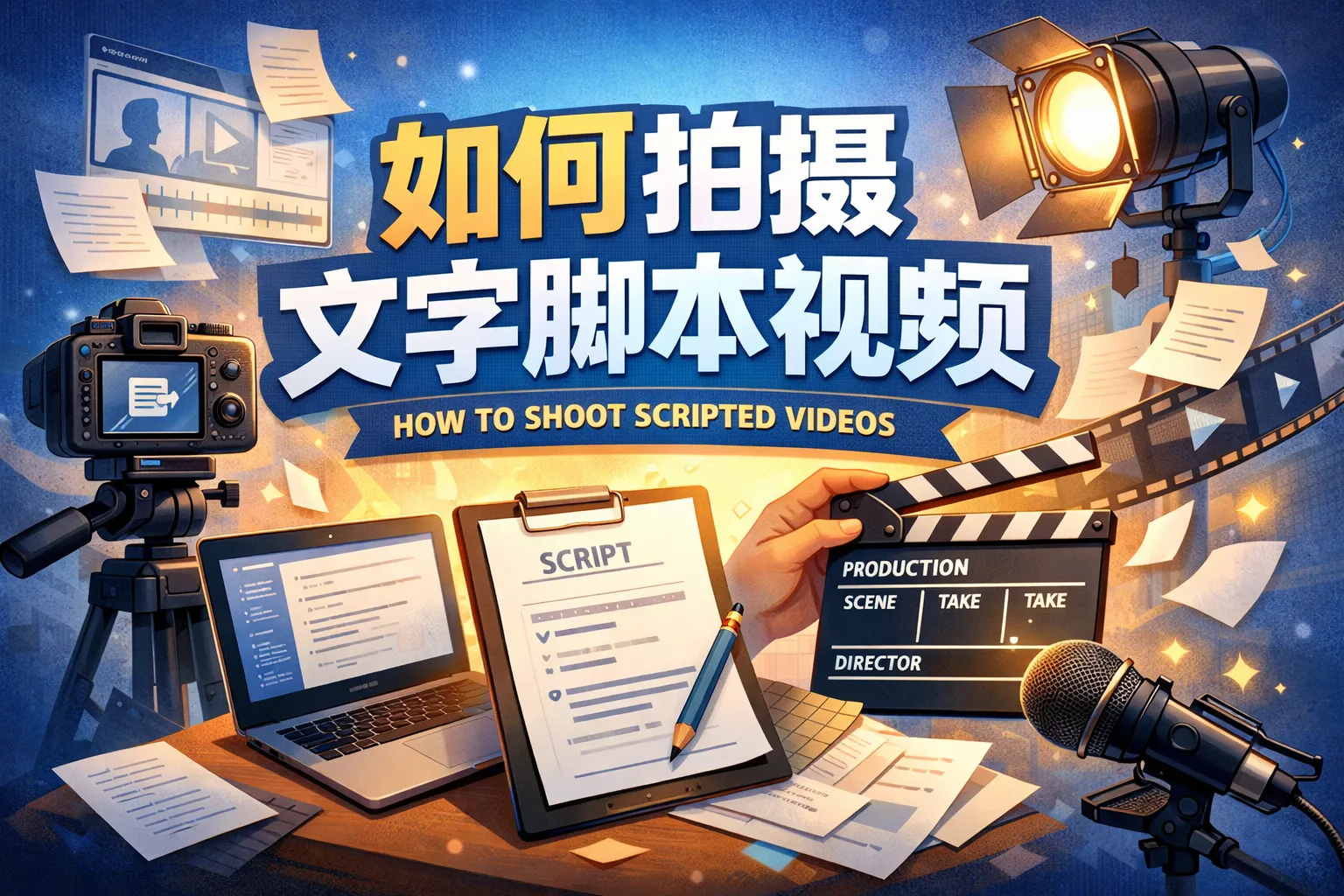 如何拍摄文字脚本视频