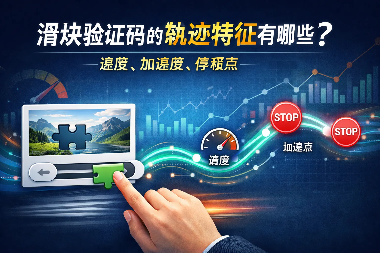 滑块验证码的轨迹特征有哪些?速度、加速度、停顿点