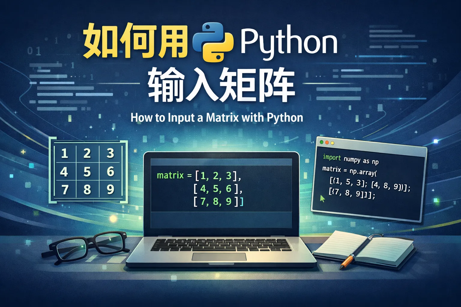 如何用python输入矩阵