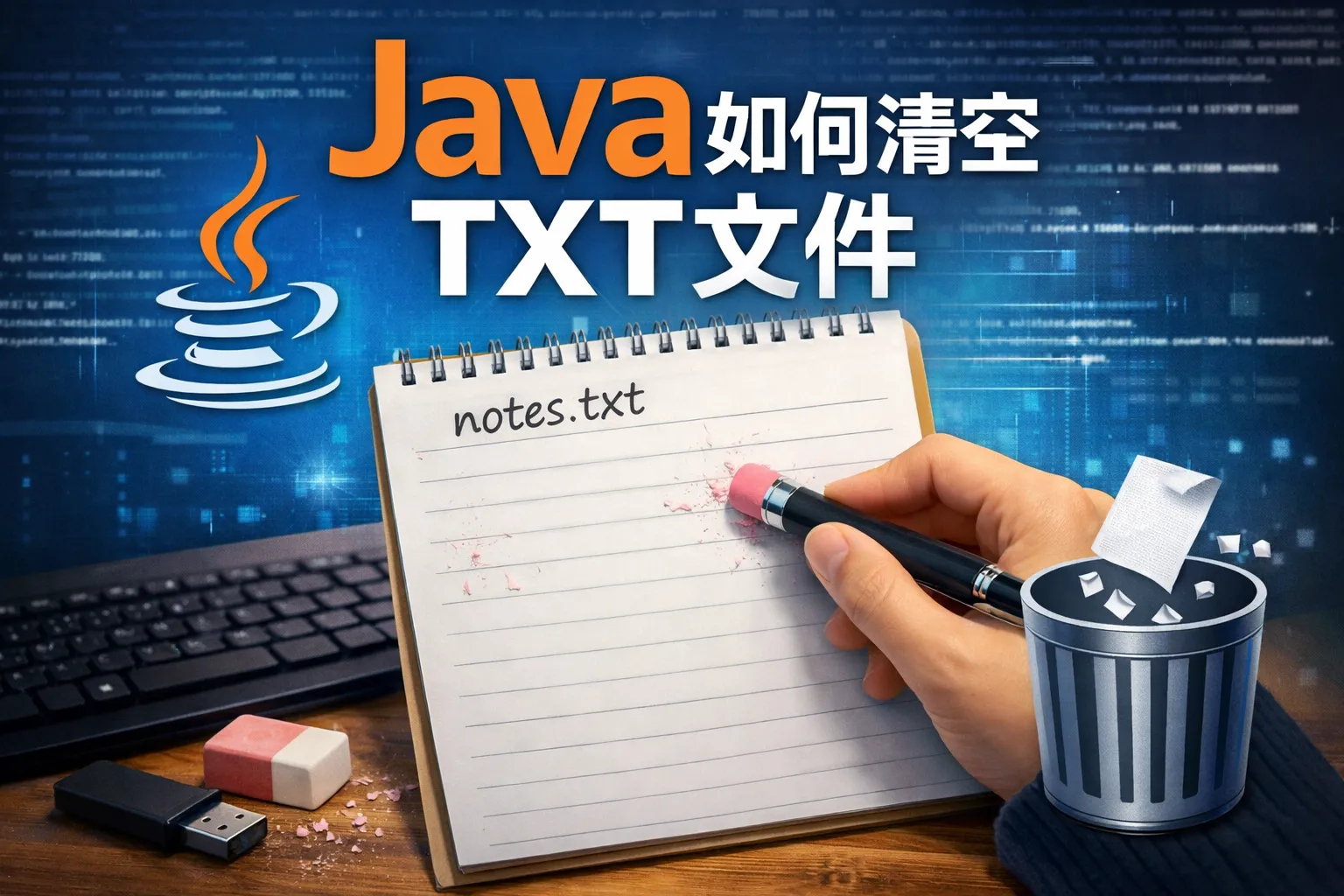 java如何清空txt文件