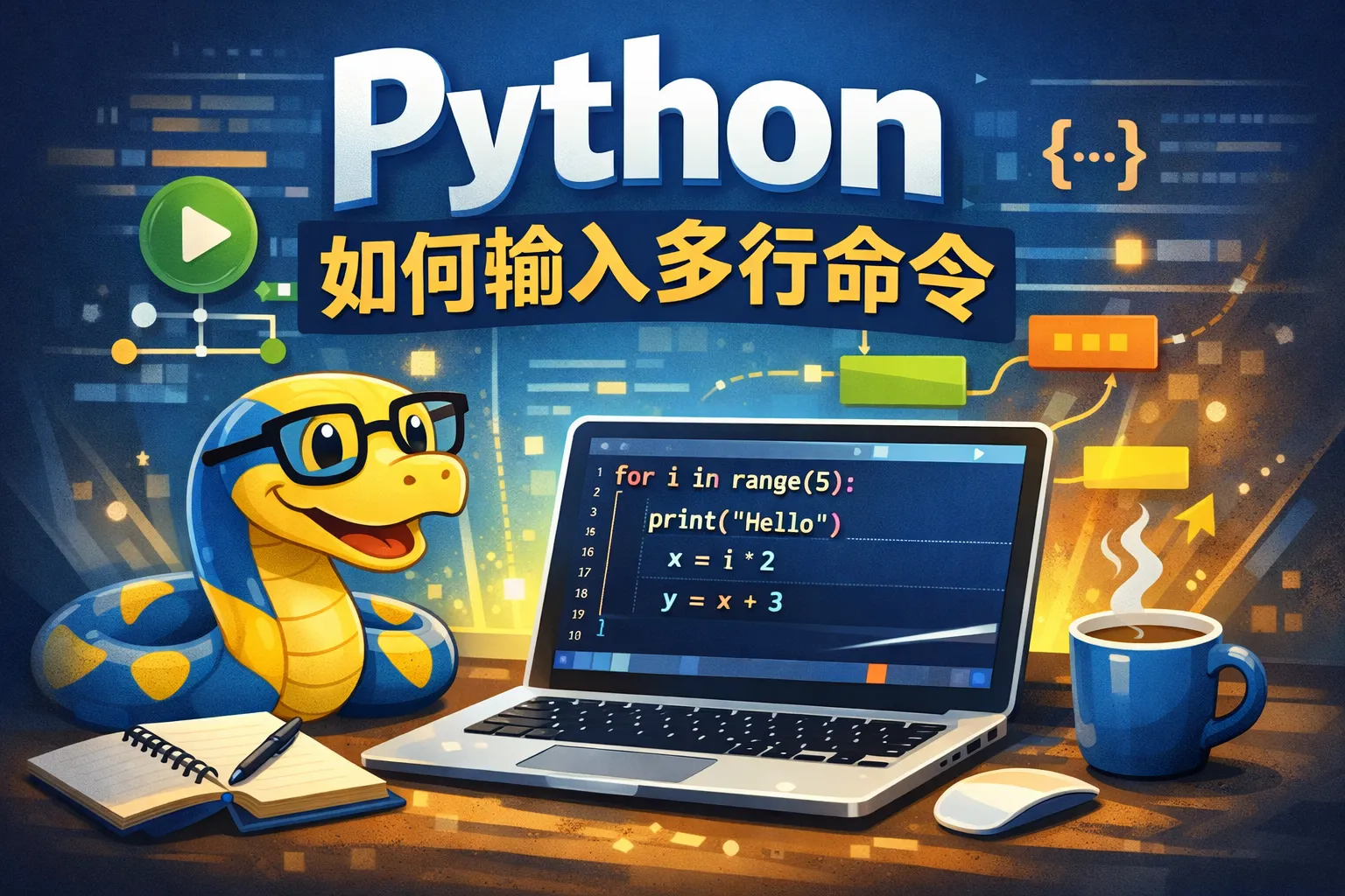 python如何输入多行命令