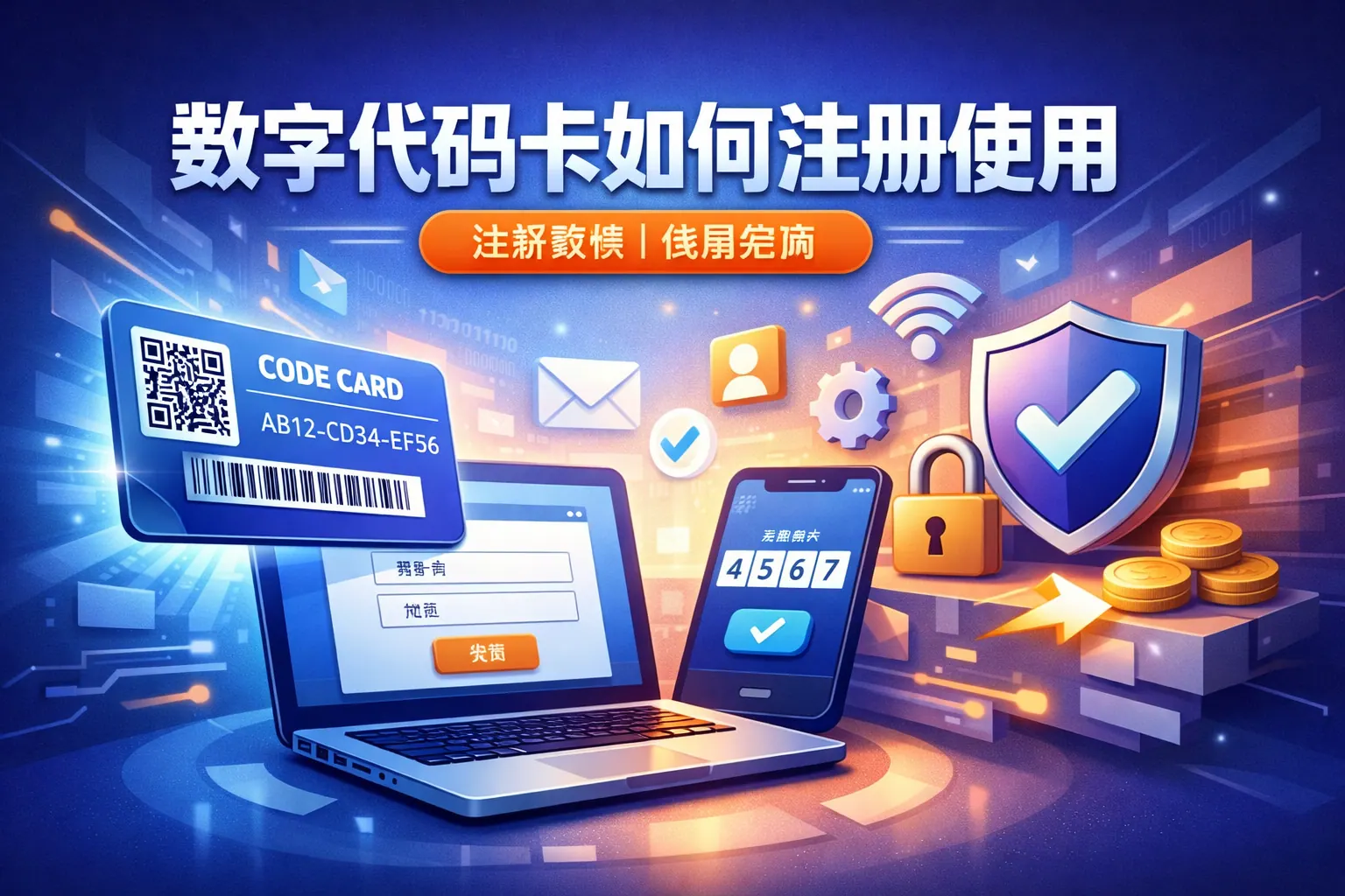 数字代码卡如何注册使用