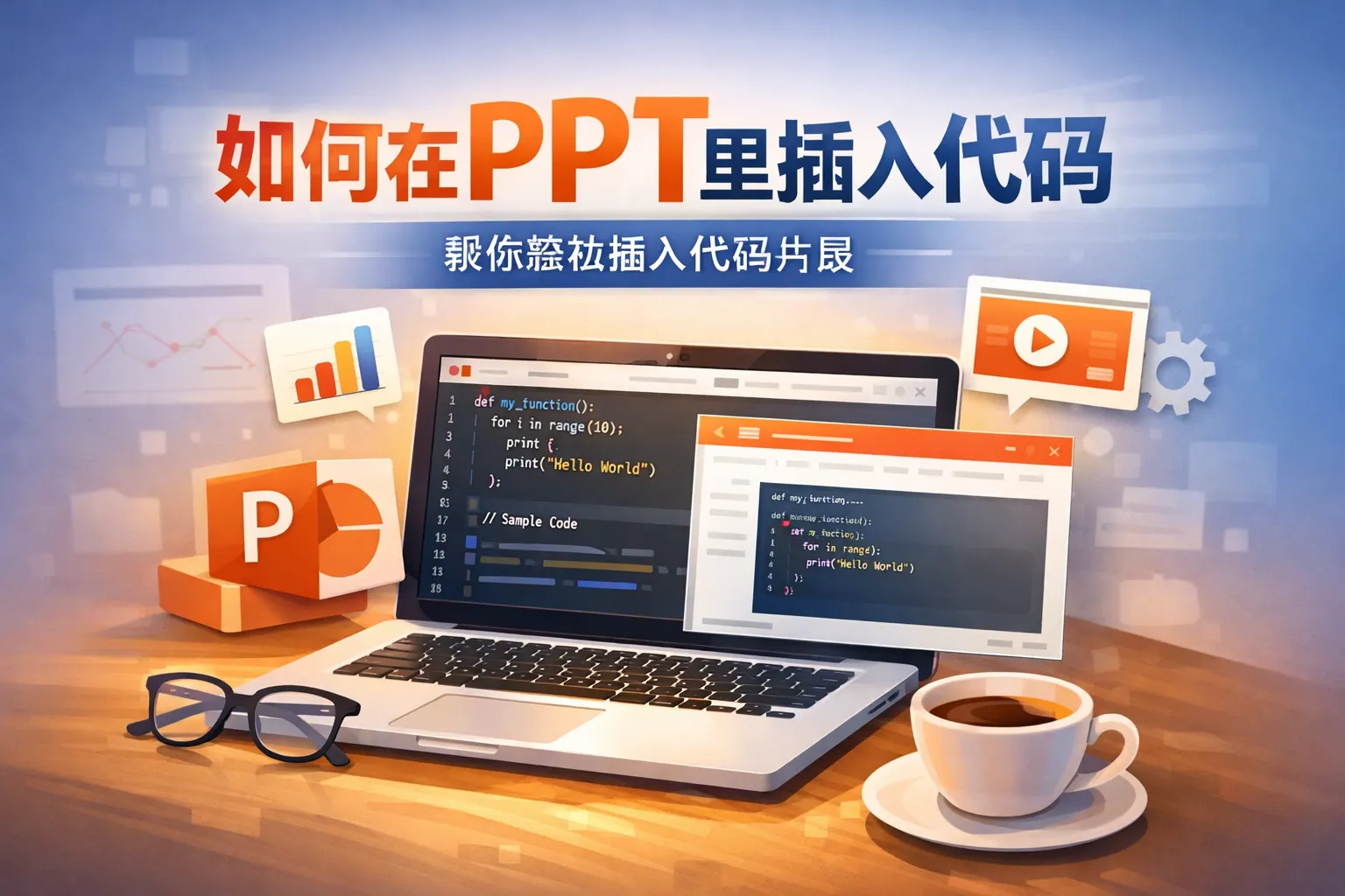 如何在ppt里插入代码