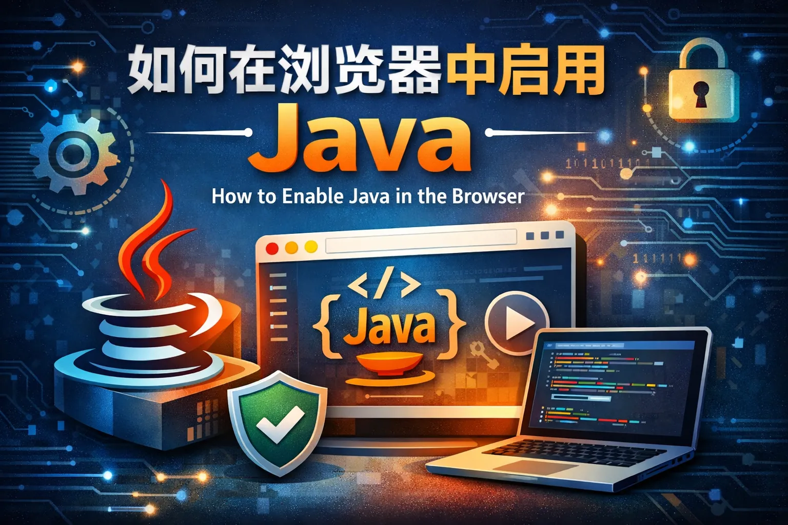 如何在浏览器中启用java