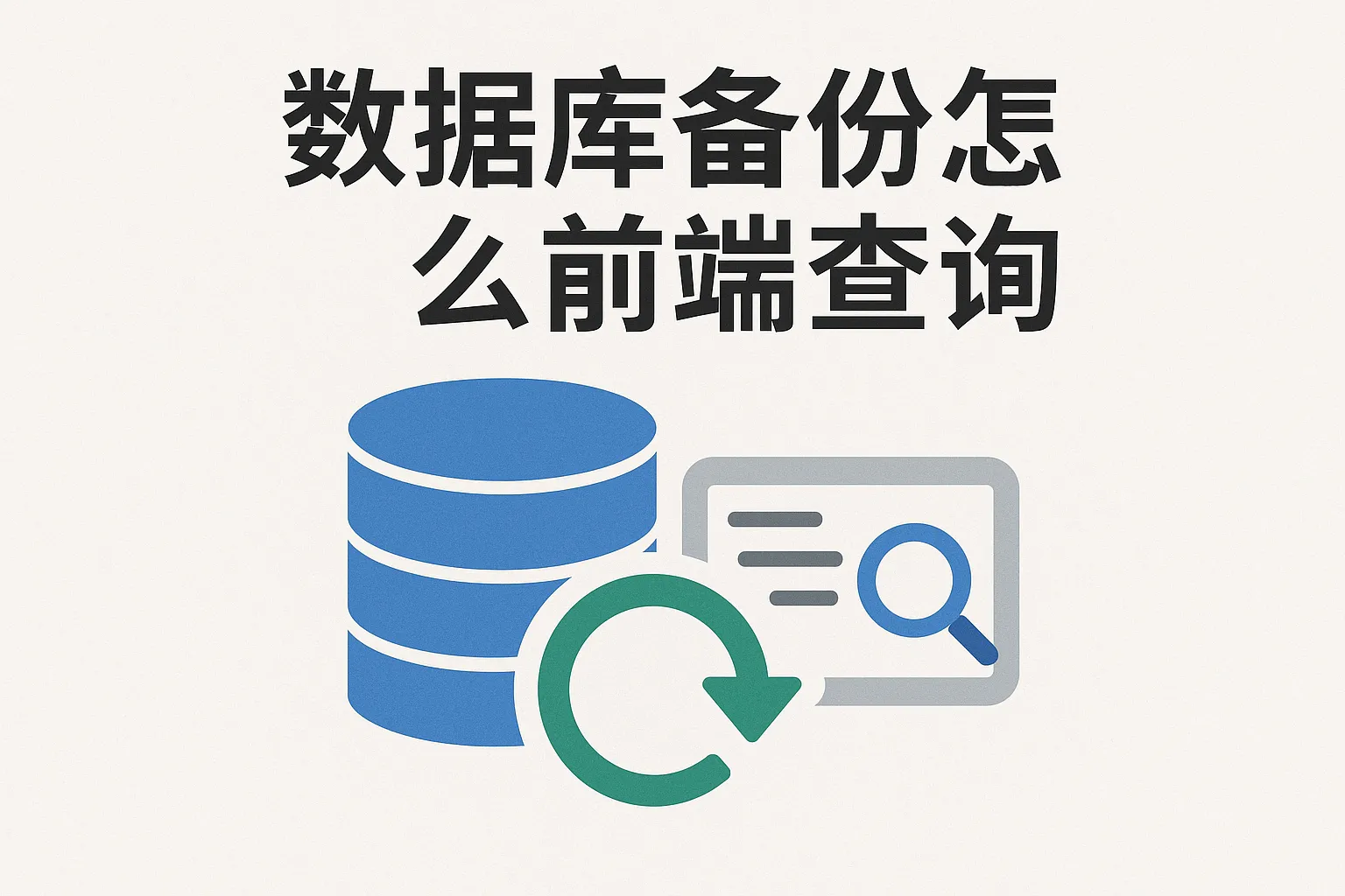 数据库备份怎么前端查询