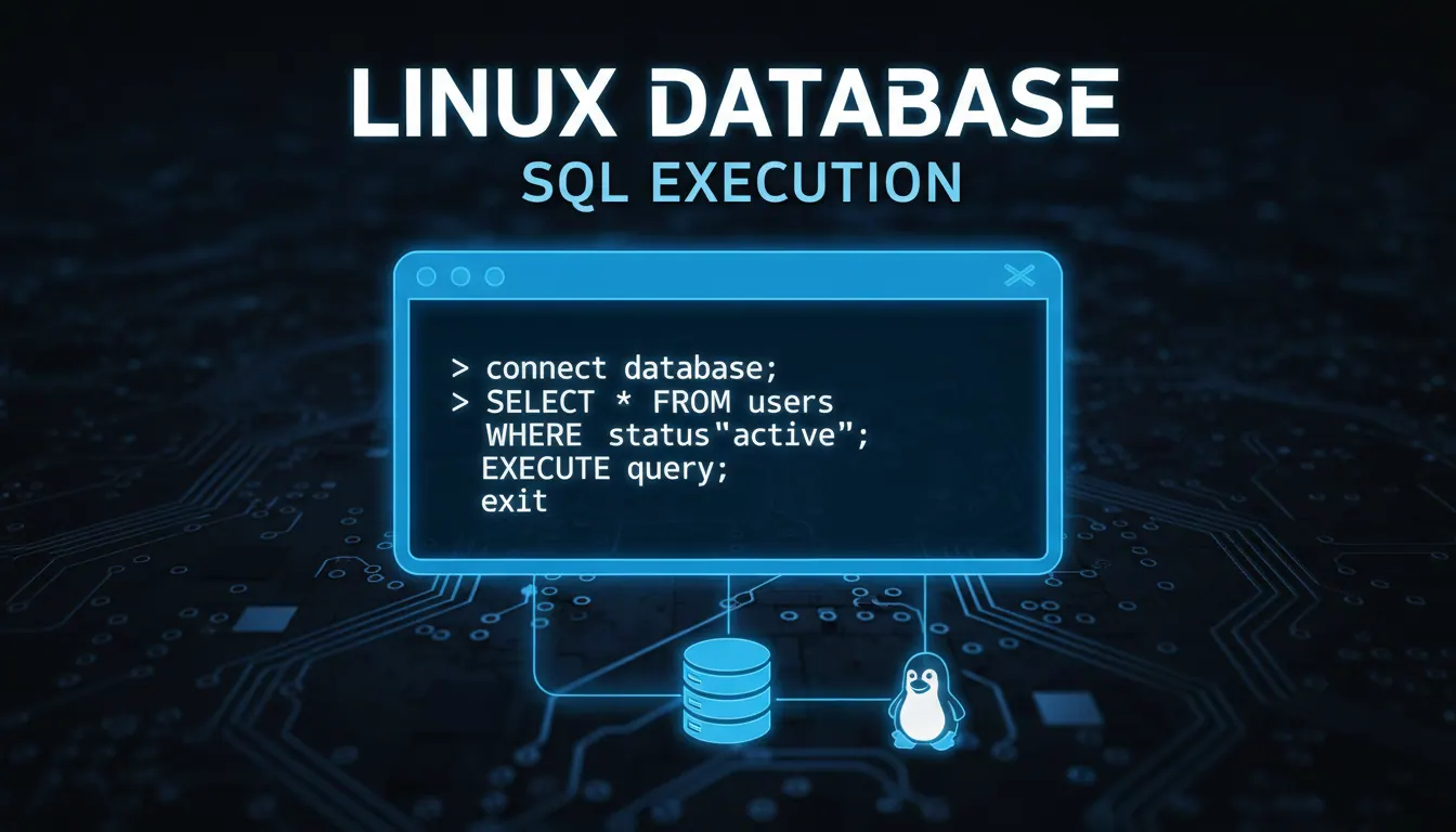 linux数据库如何执行sql