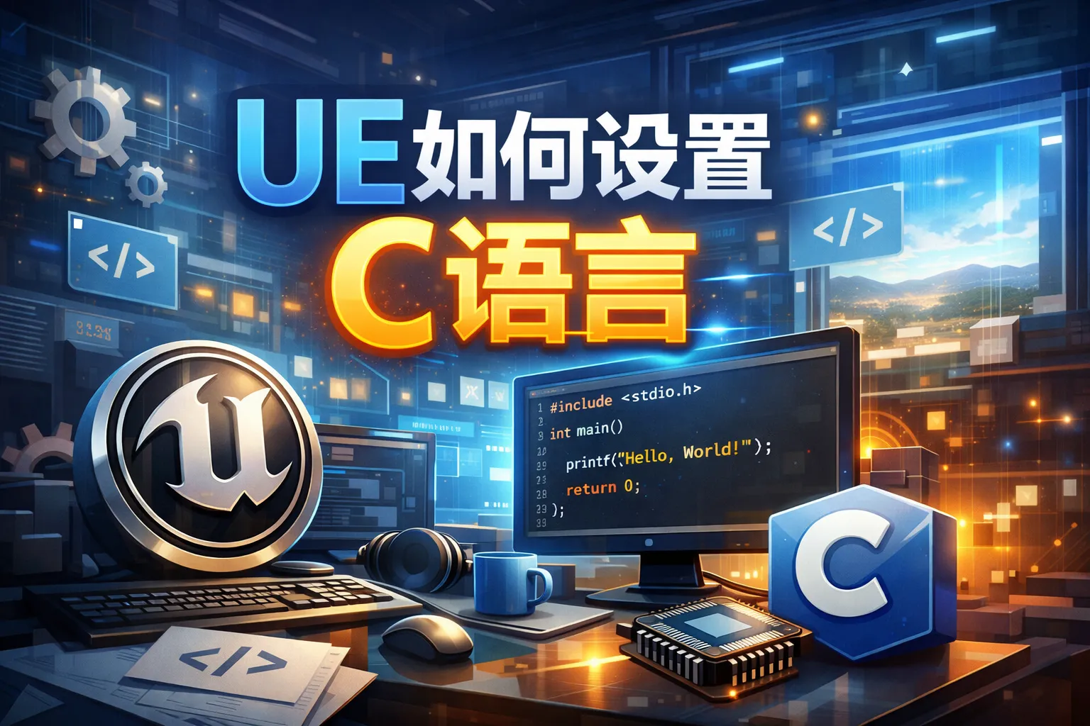 ue如何设置c语言