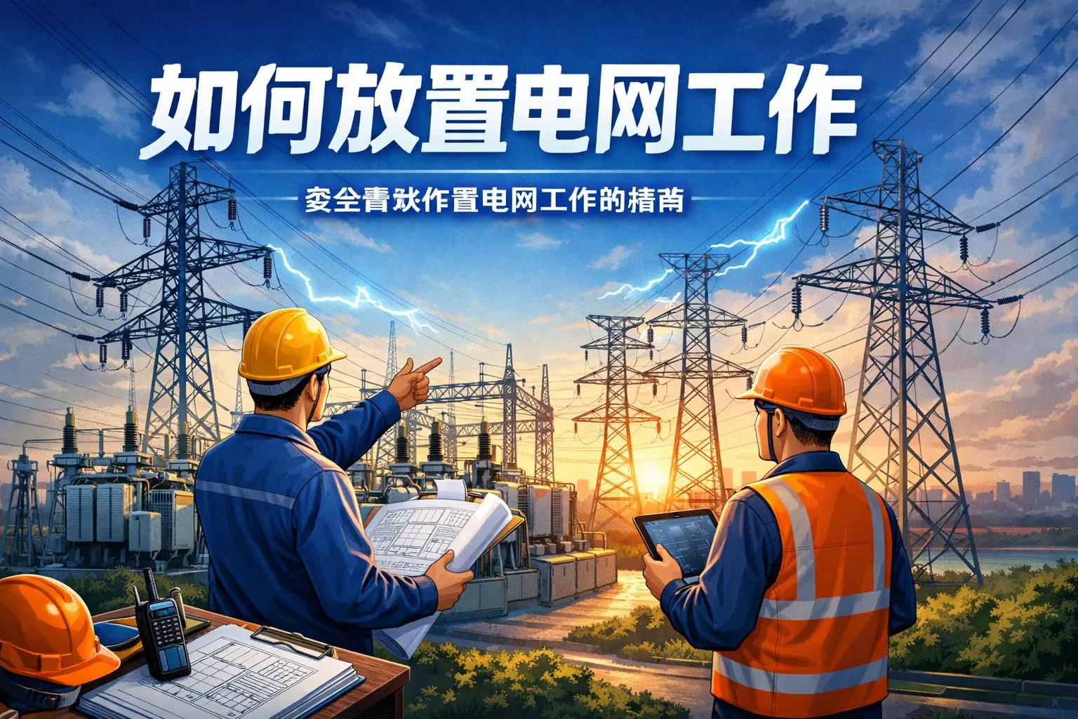 如何放置电网工作