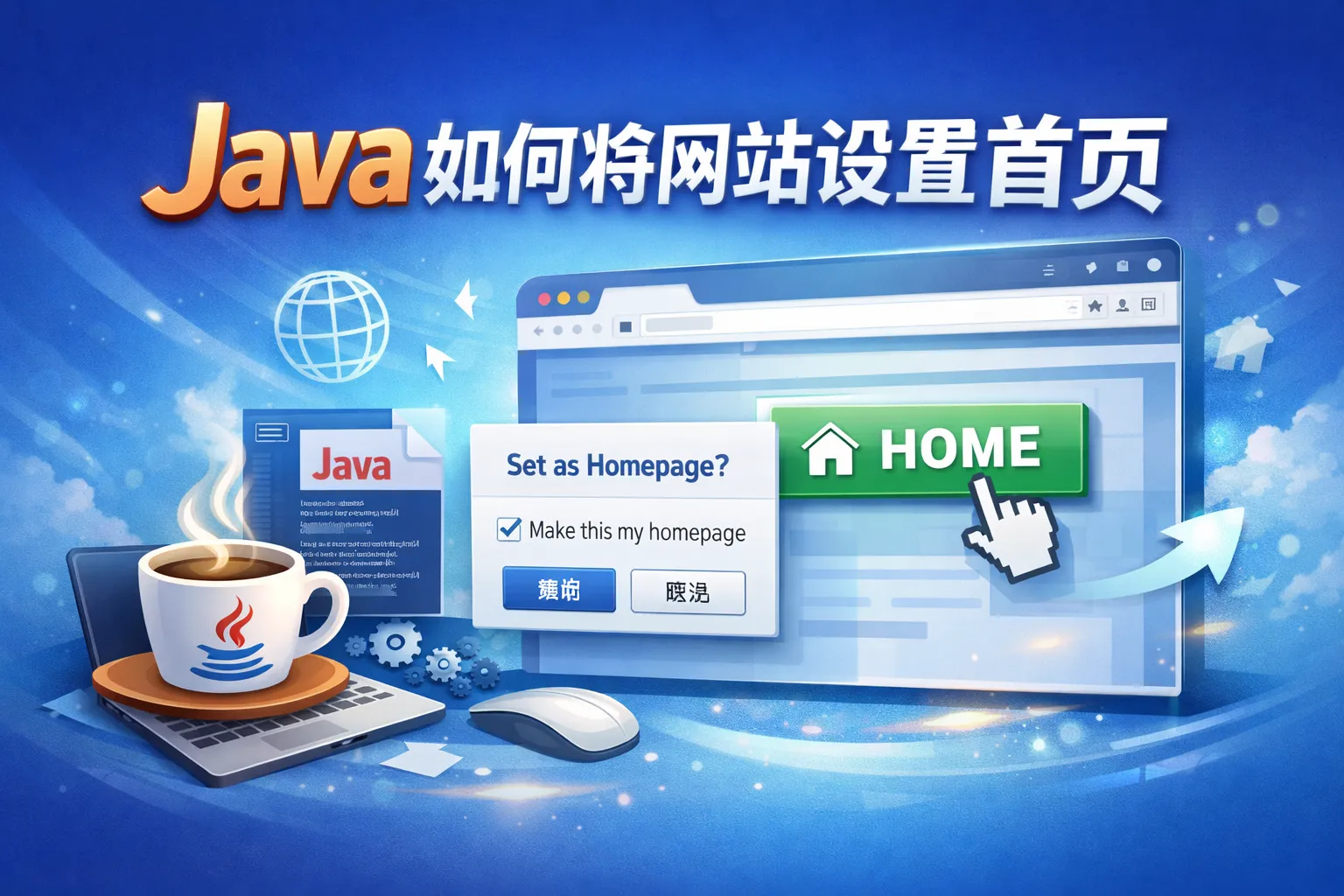 java如何将网站设置首页