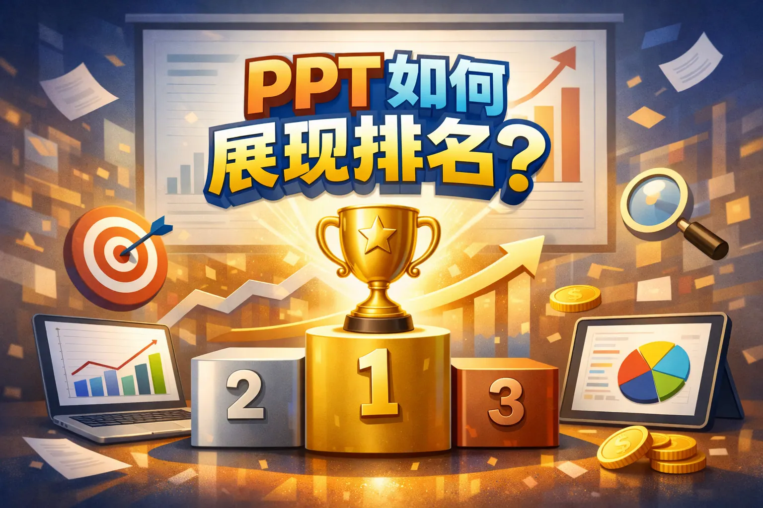 ppt如何展现排名