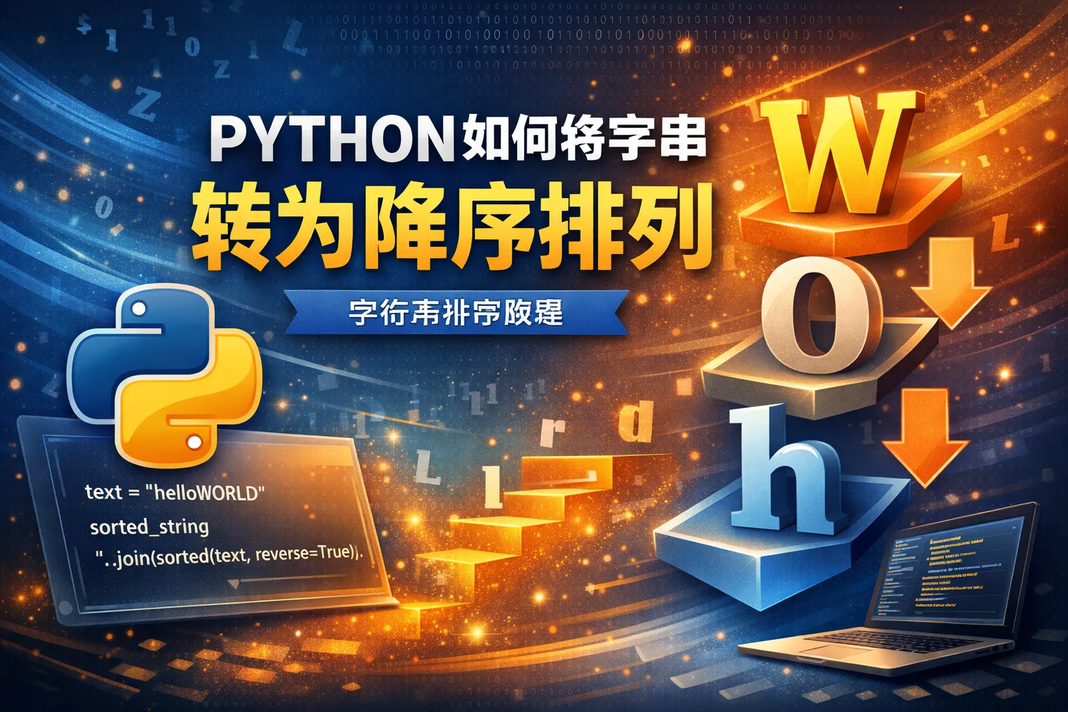python如何将字符串转为降序排列