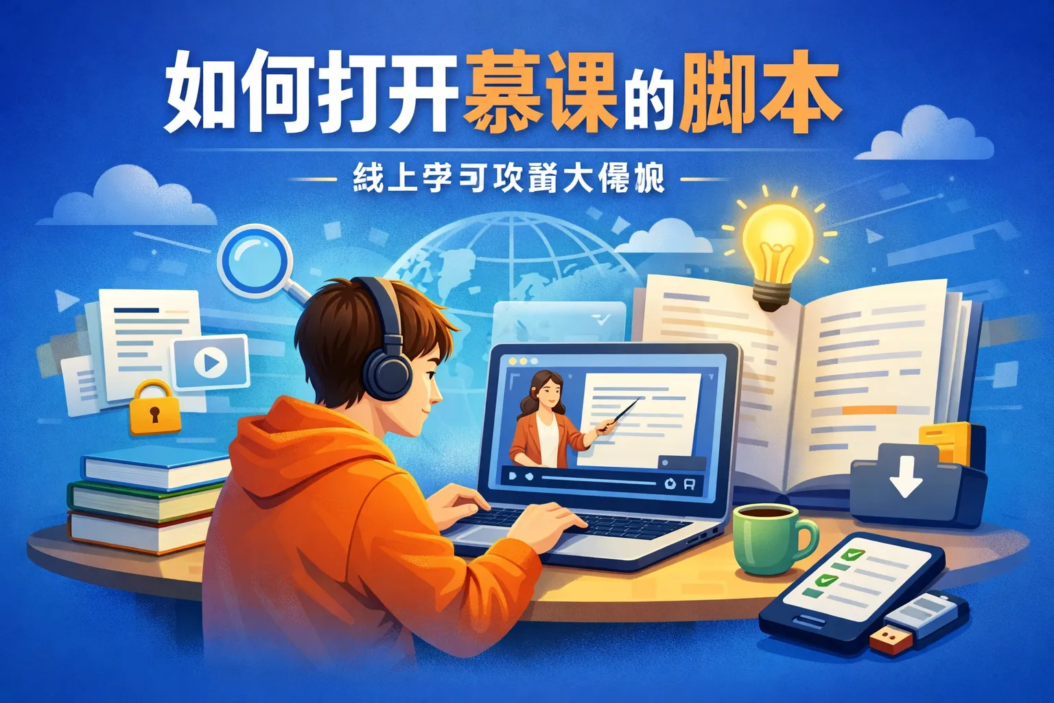 如何打开慕课的脚本