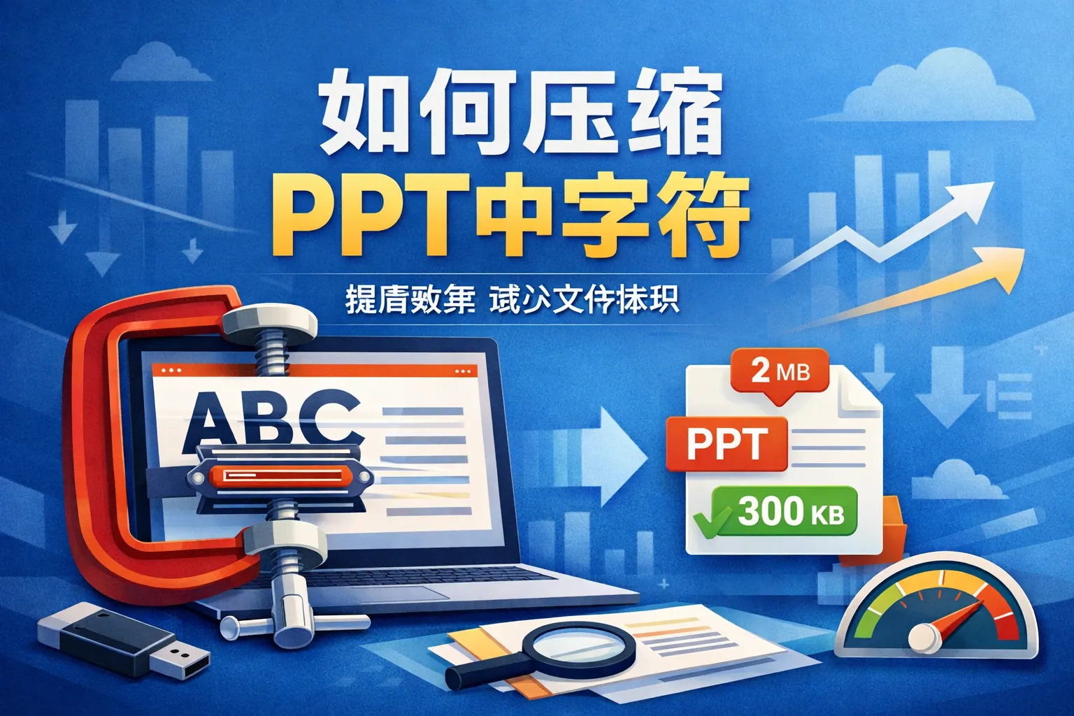 如何压缩ppt中字符