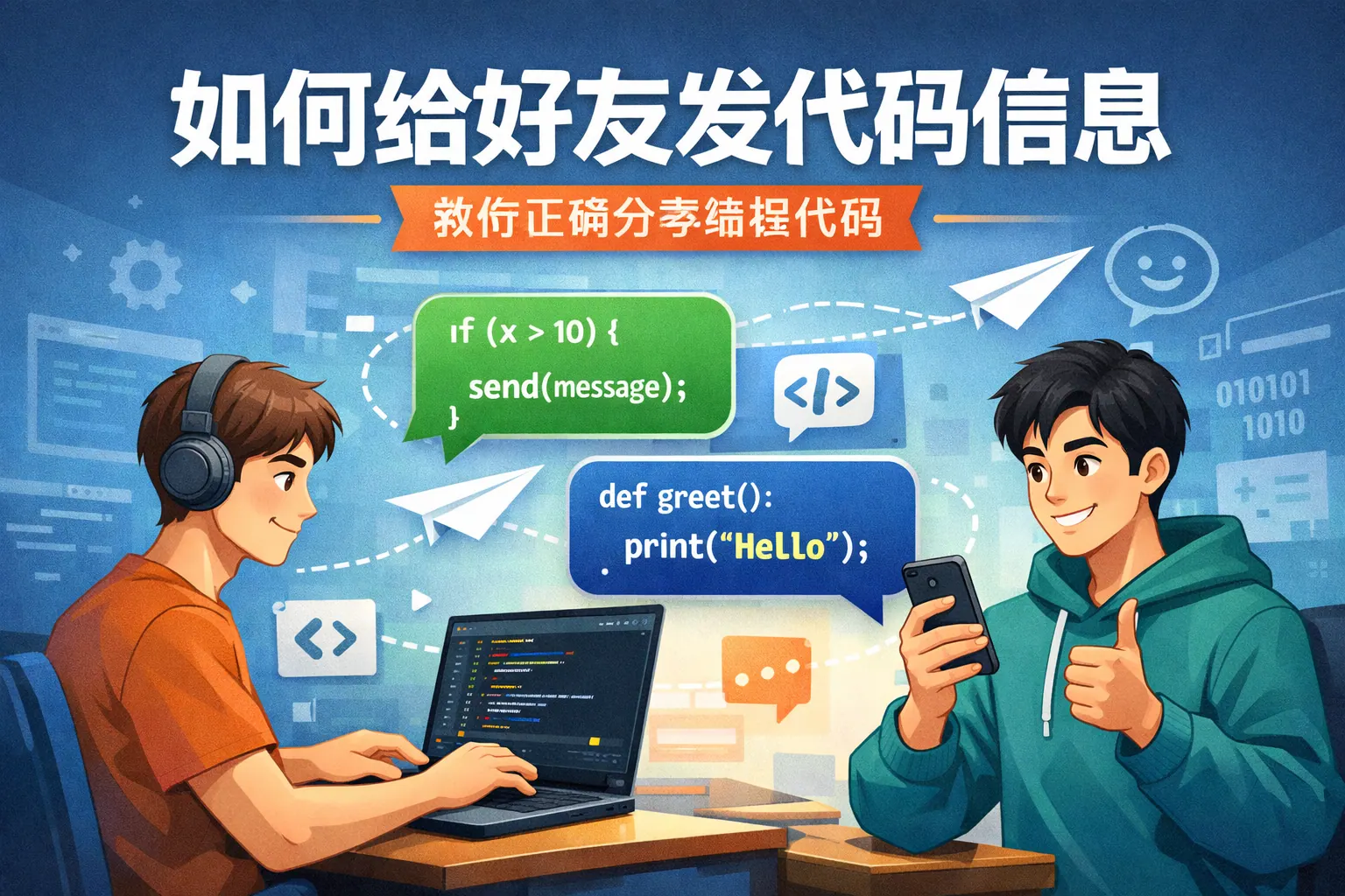 如何给好友发代码信息