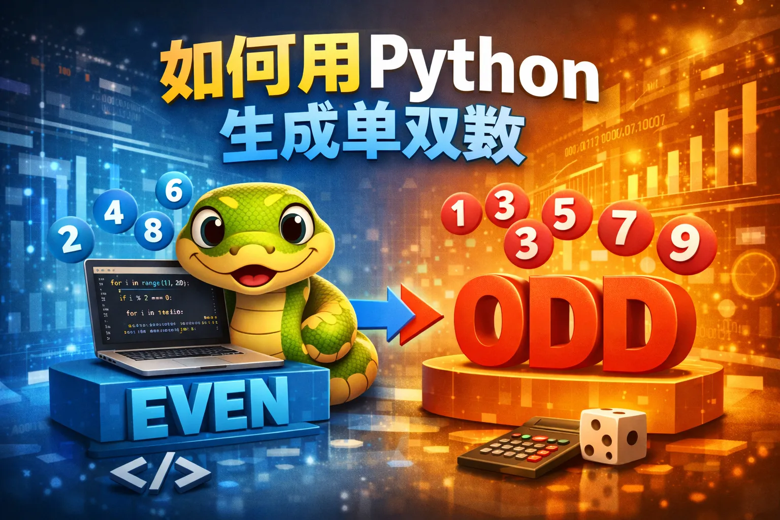 如何用python生成单双数