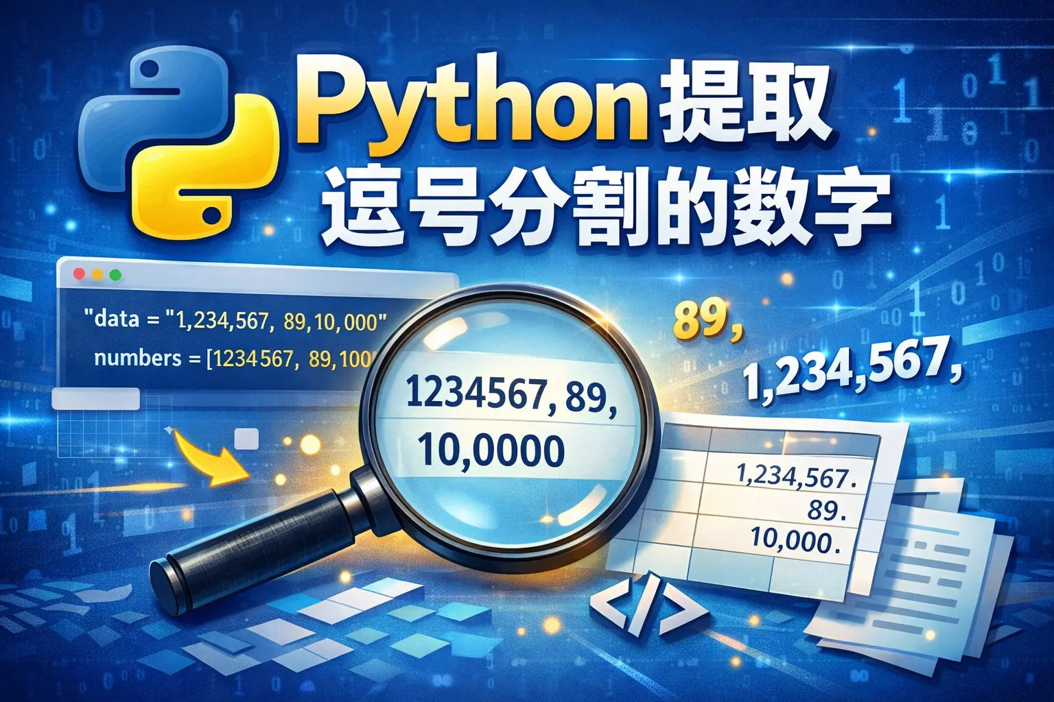 python提取逗号分割的数字