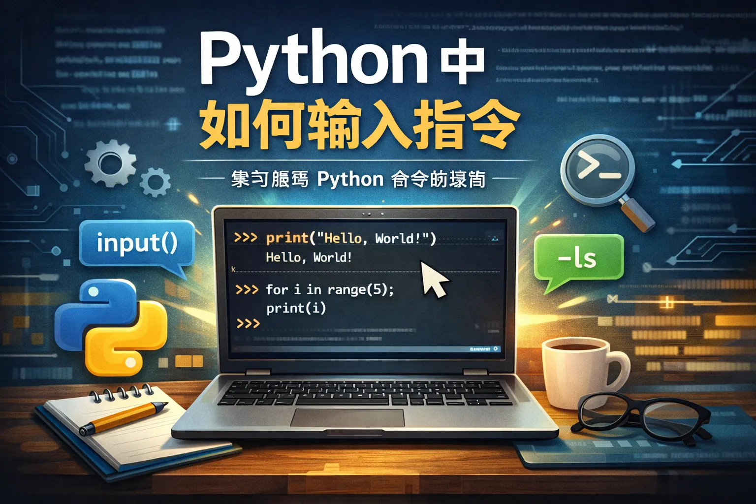 python中如何输入指令