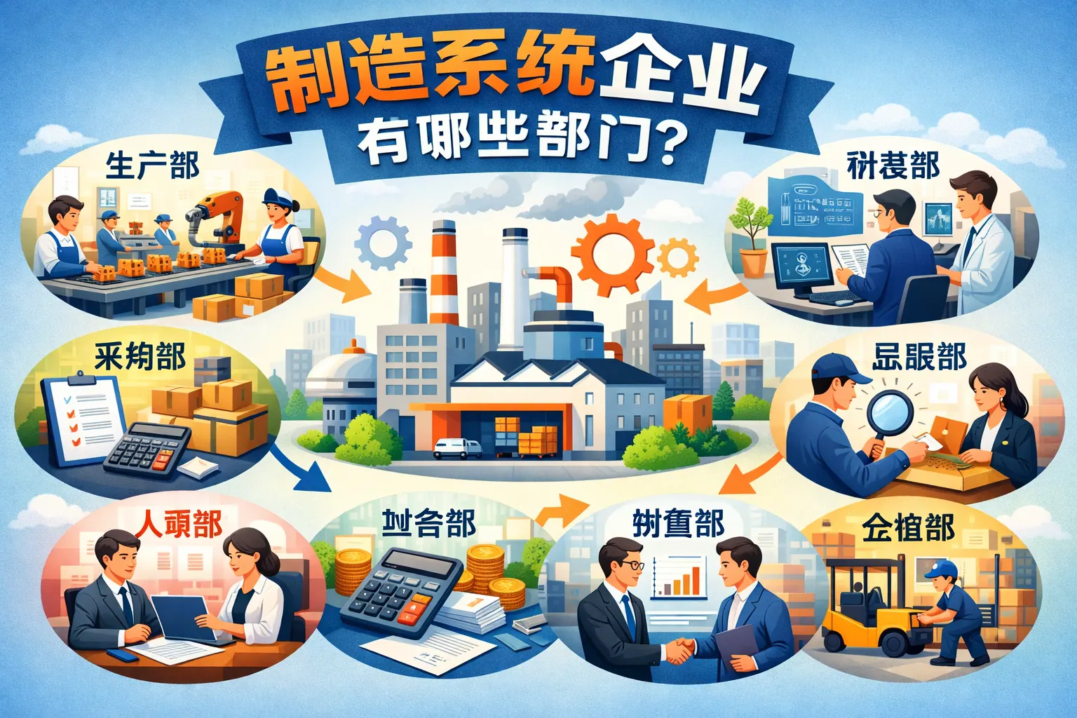 制造系统企业有哪些部门