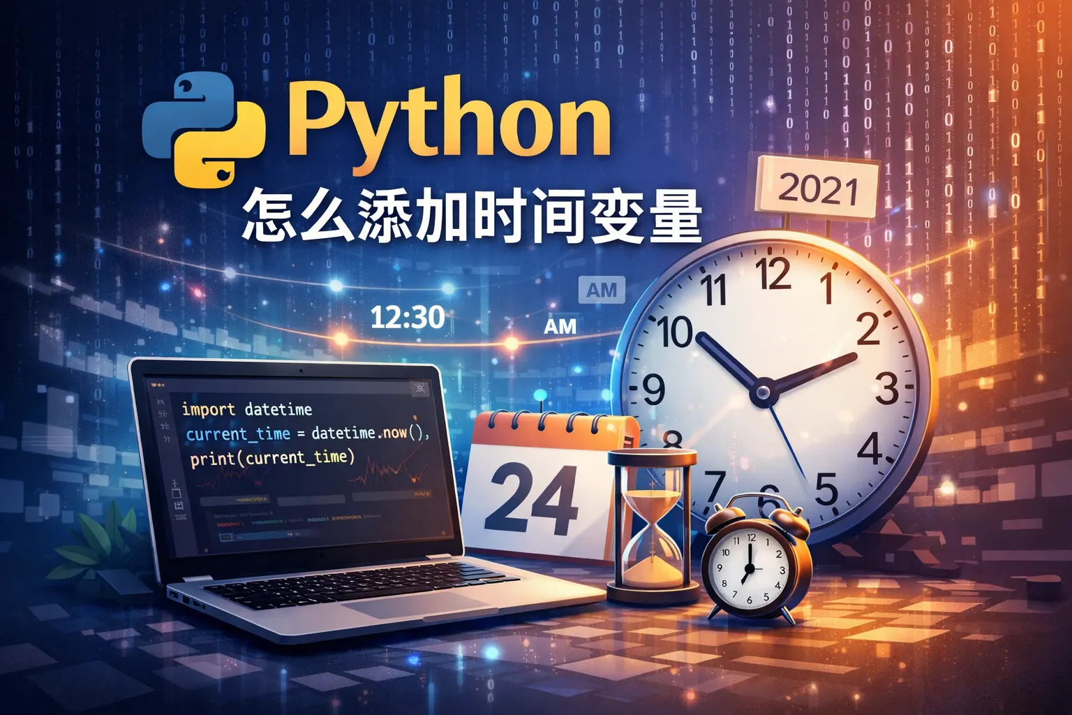 python怎么添加时间变量