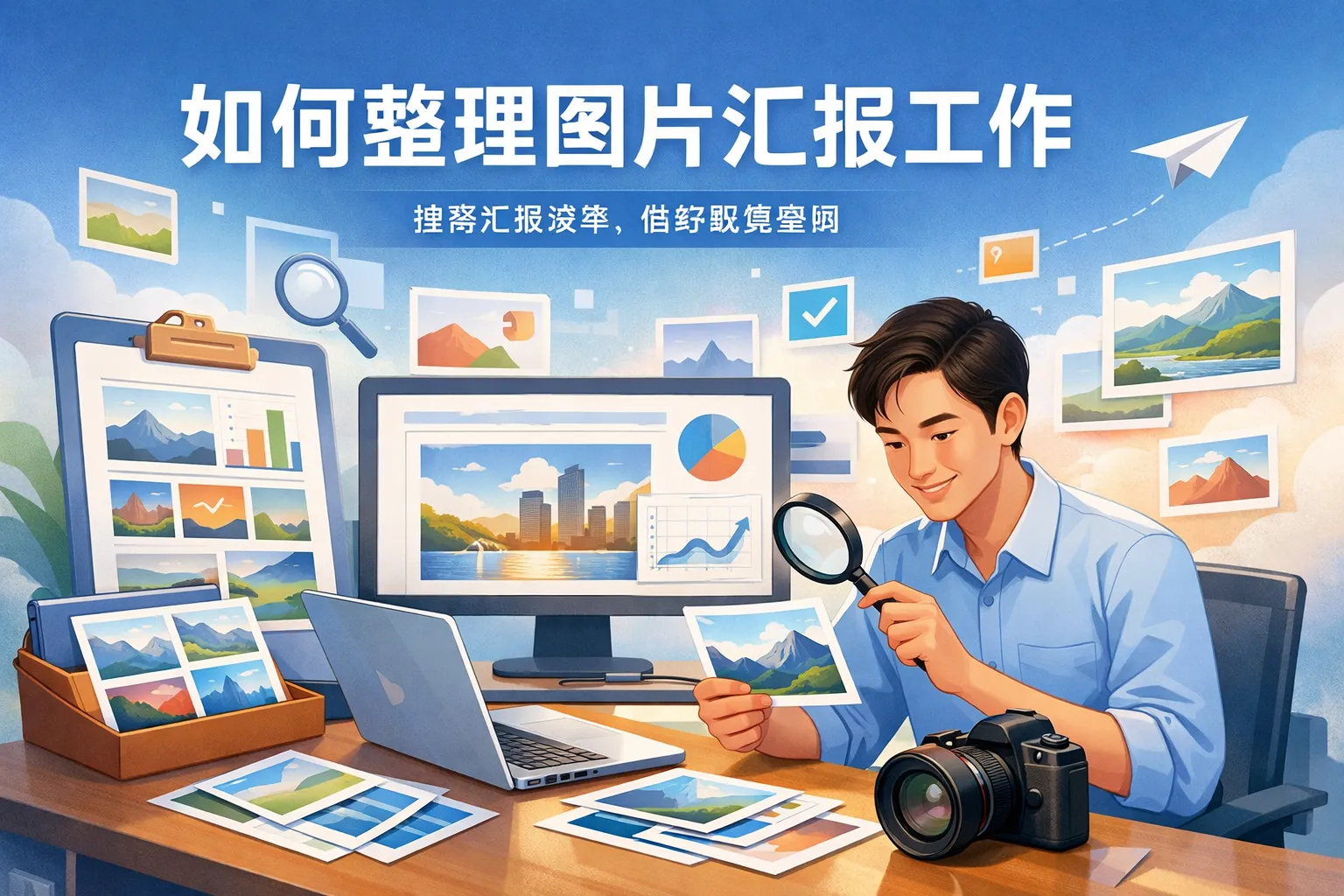 如何整理图片汇报工作