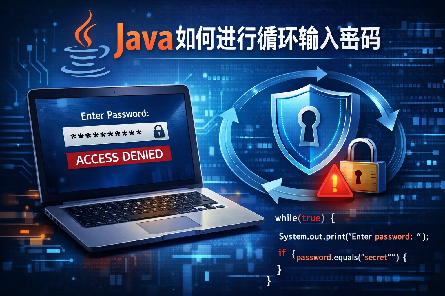 java如何进行循环输入密码