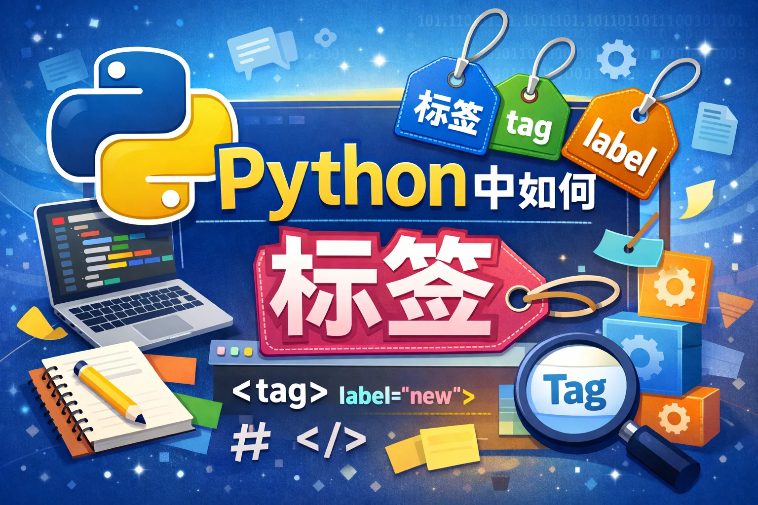 python中如何添加标签