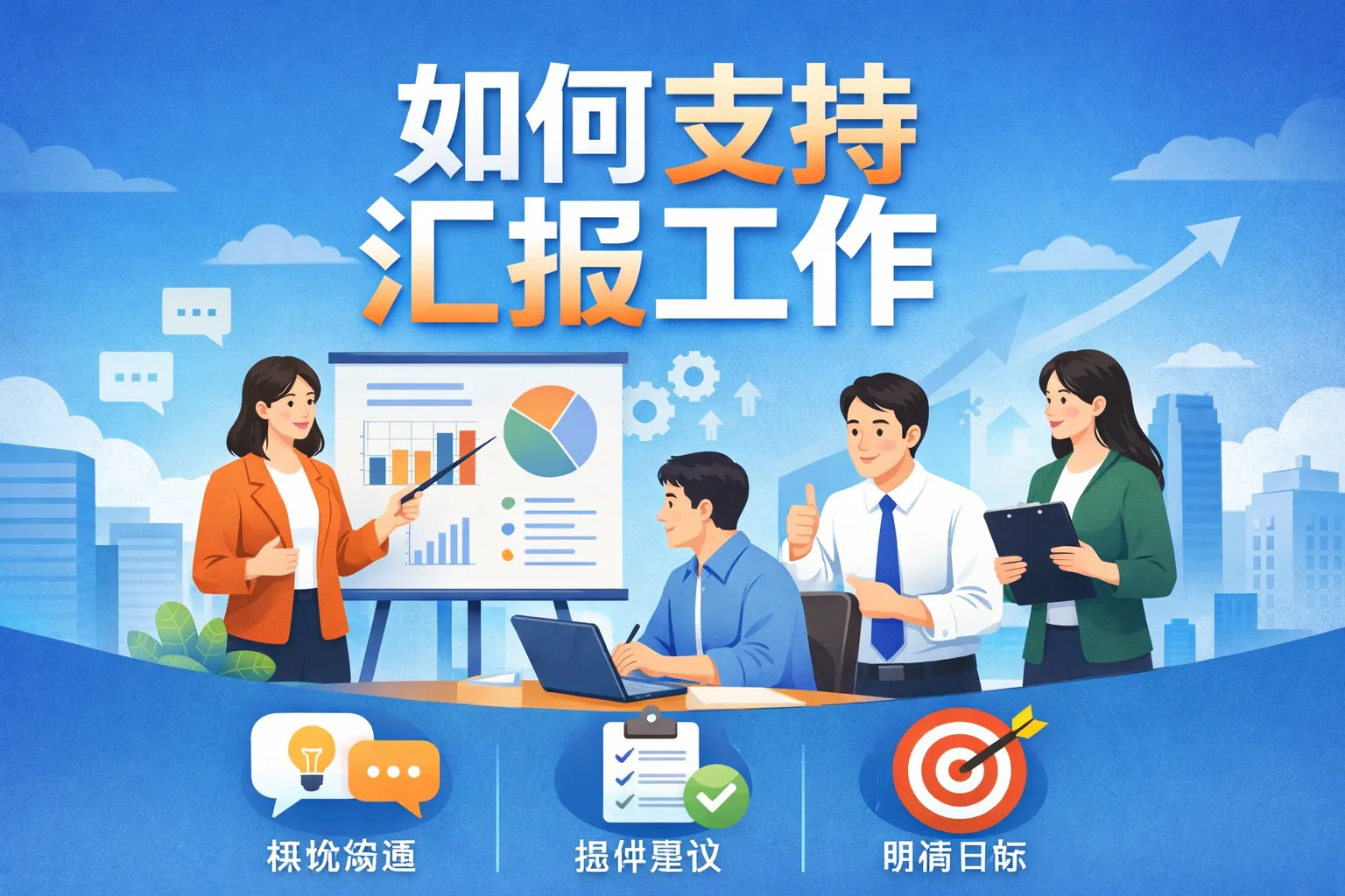 如何支持汇报工作